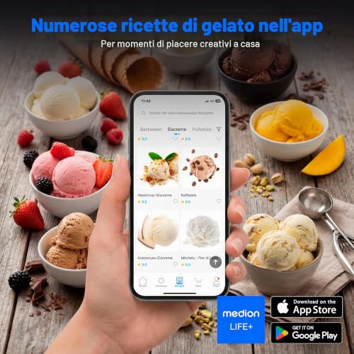 Thumbnail 7 de MEDION Gelatiera con compressore: gelato, yogurt e granita senza preriscaldamento