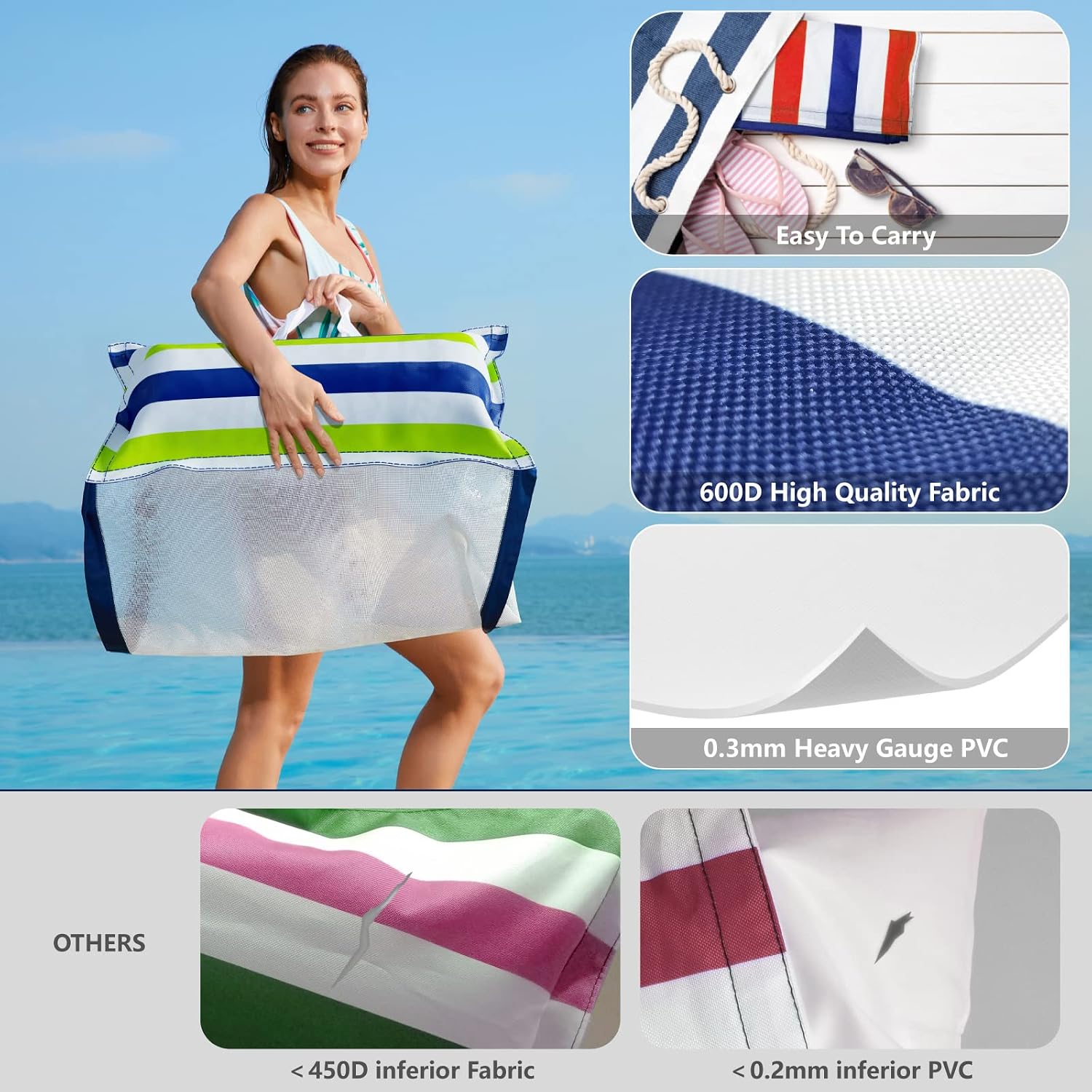 Thumbnail 4 de Jasonwell Pool Hammock Float 4-in-1