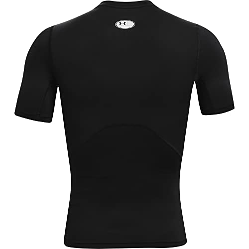 Detalle 2 de Under Armour HeatGear Compression Shirt da uomo – Black/White, M