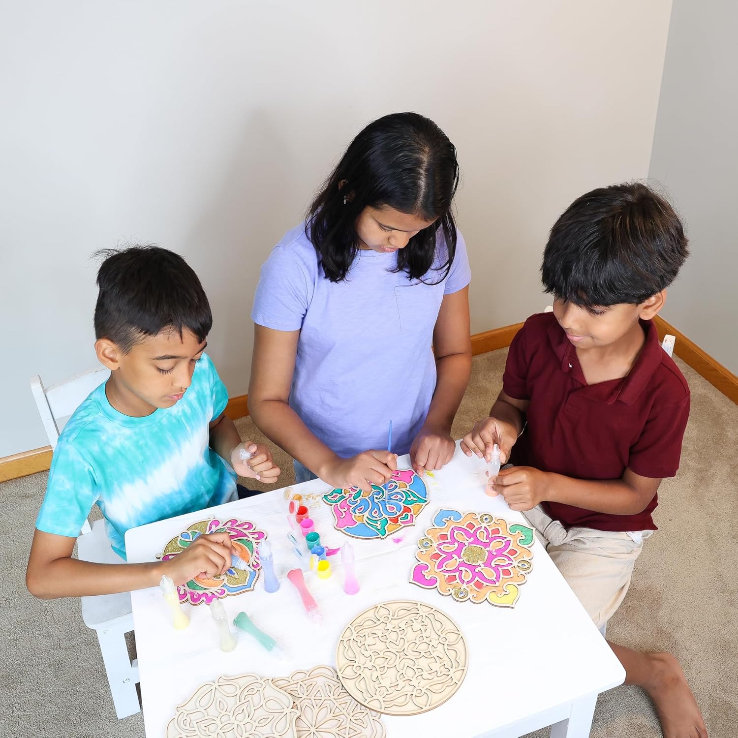 Thumbnail 5 de Kulture Khazana Make Your Own Wooden Rangoli kit 🎨