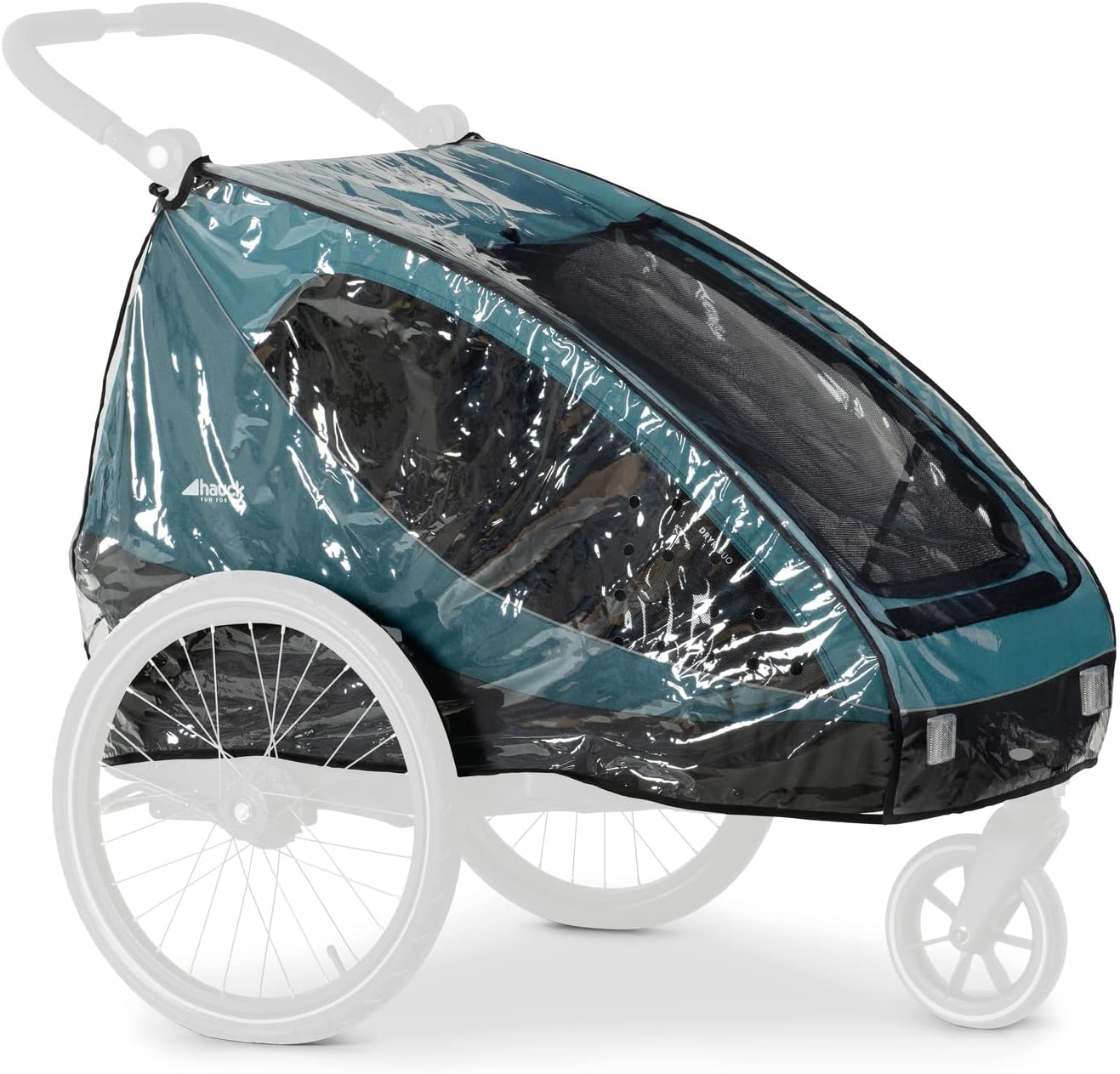 Detalle de Regenverdeck für hauck Kinderanhänger Dryk Duo & Dryk Duo Plus