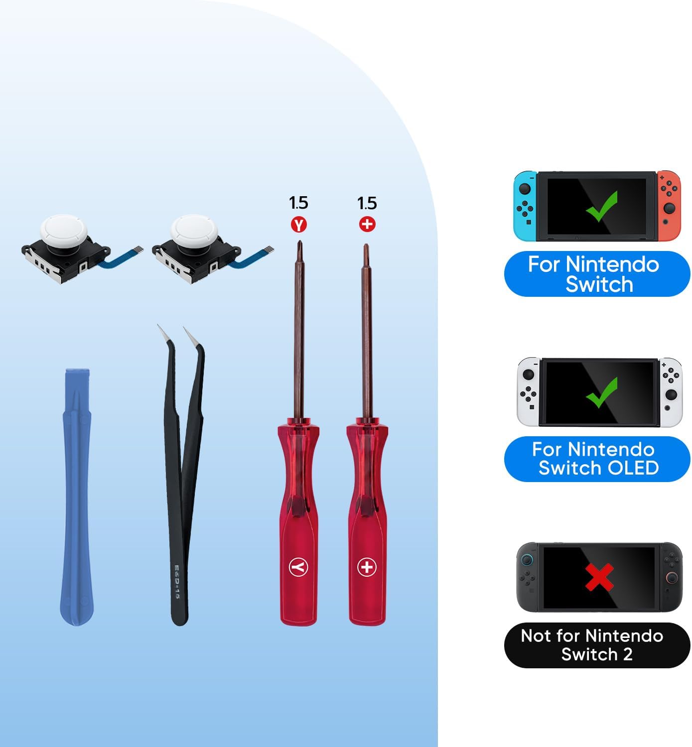 Detalle 2 de Wigearss 3D Sostituzione Joystick Nintendo Switch