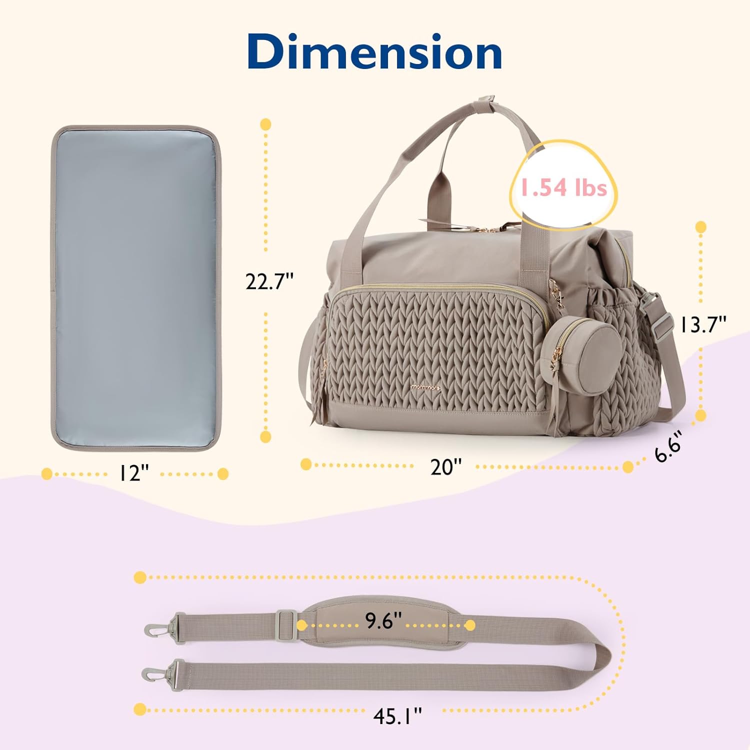 Thumbnail 5 de MOMMORE Large Capacity Diaper Bag Tote for Travel, Hospital and On-the-Go Parents