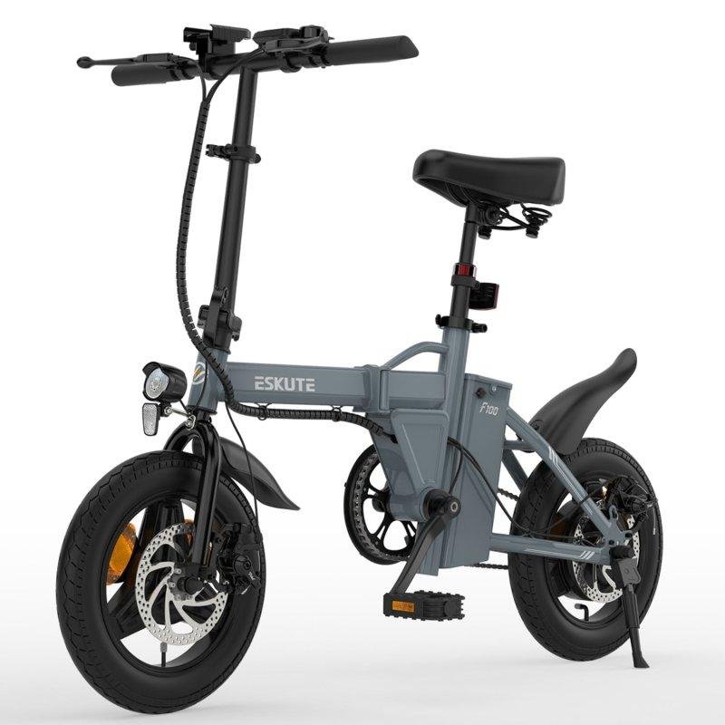 Detalle 2 de Eskute F100: bicicleta eléctrica plegable 14" 250 W