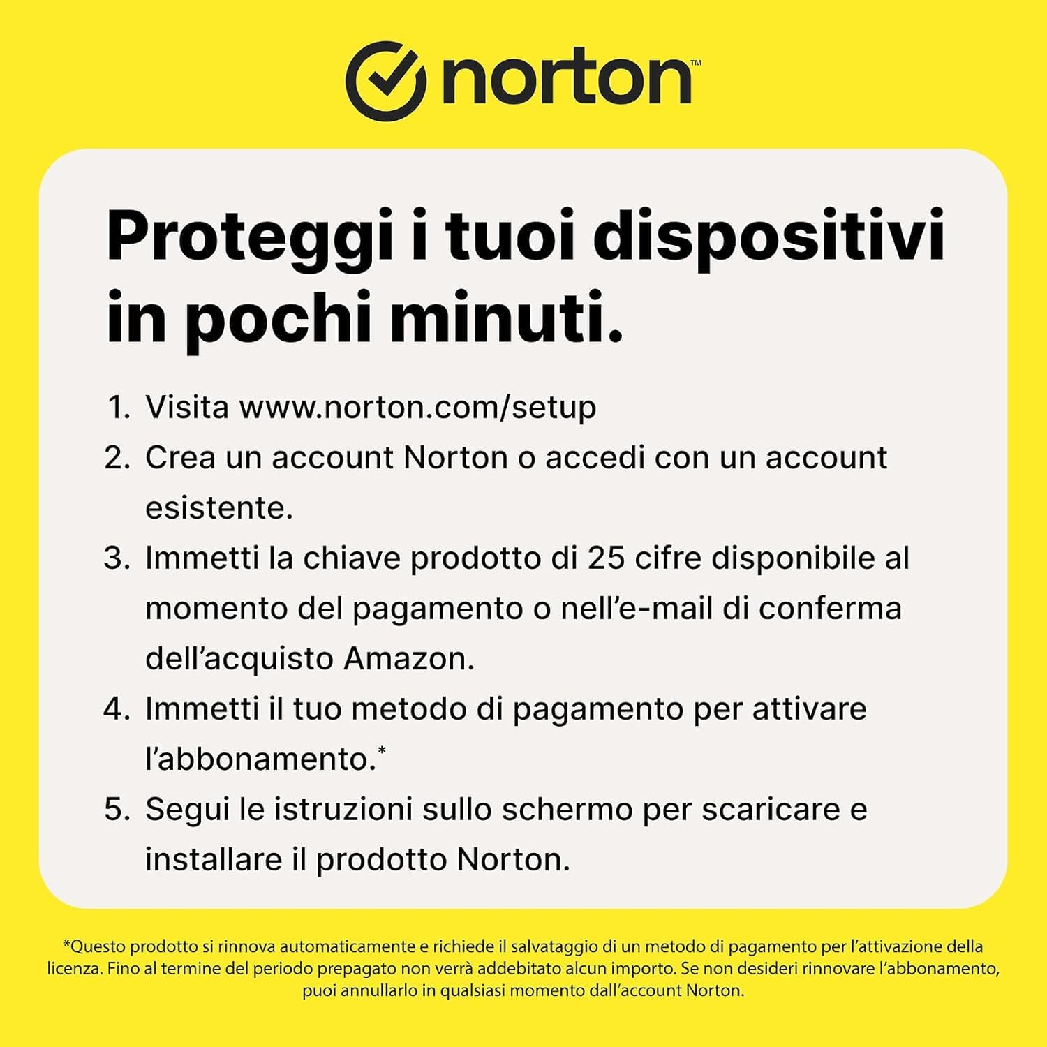 Detalle de Norton 360 Deluxe con 50 GB extra di cloud backup e protezione fino a 5 dispositivi