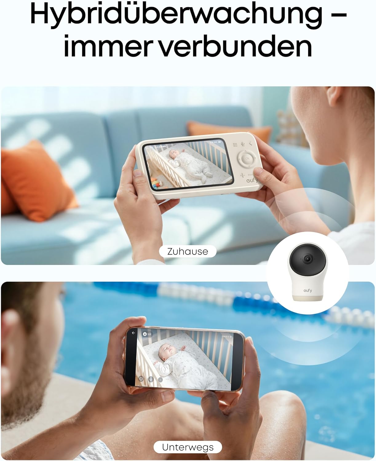 Detalle de eufy C10 Babyphone 2K mit 12 Std Akku