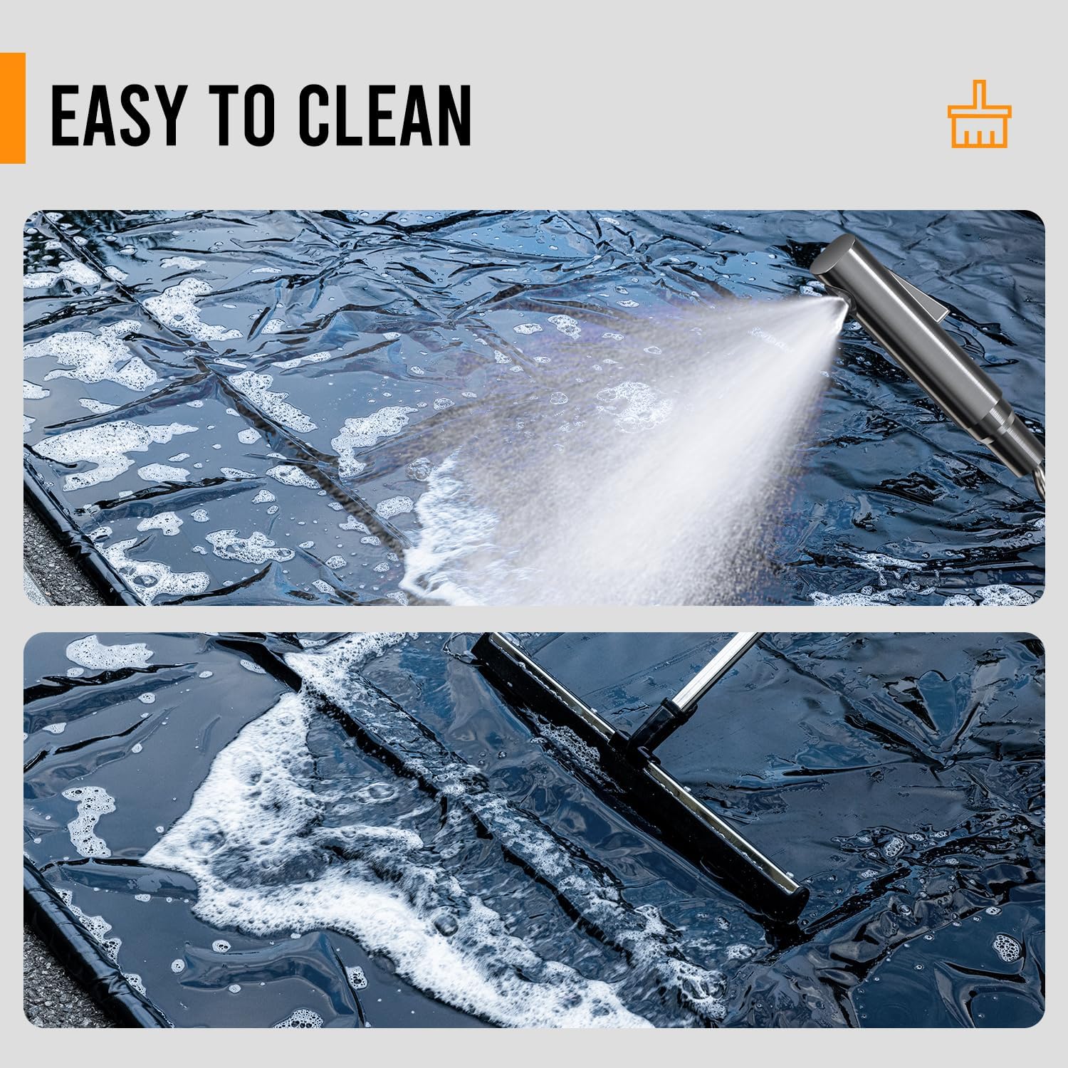 Detalle 2 de VUSIGN VS2057 Garage Containment Mat, 8'6" x 20', Waterproof PVC