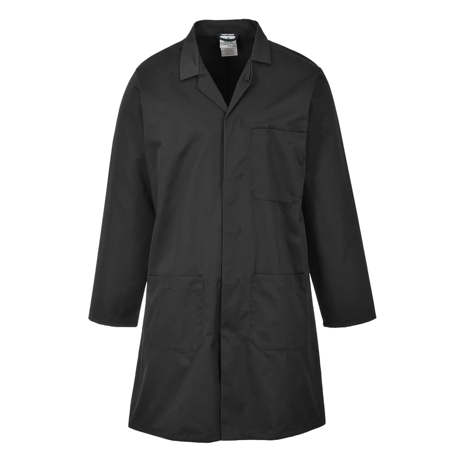 Detalle 2 de Portwest 2852 Standard Lab Coat Unisex Work Jacket – Kingsmill Polycotton, White, M