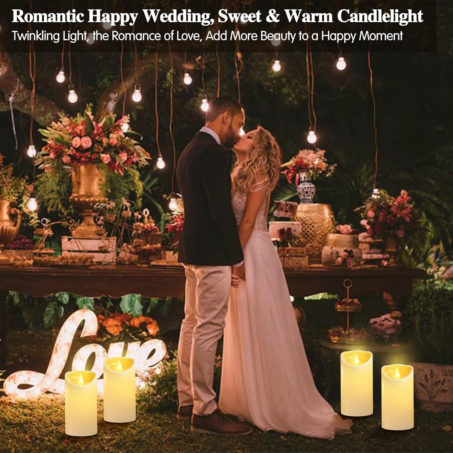 Thumbnail 4 de AuroraWave LED Candles 6"x3" set of 2 🕯