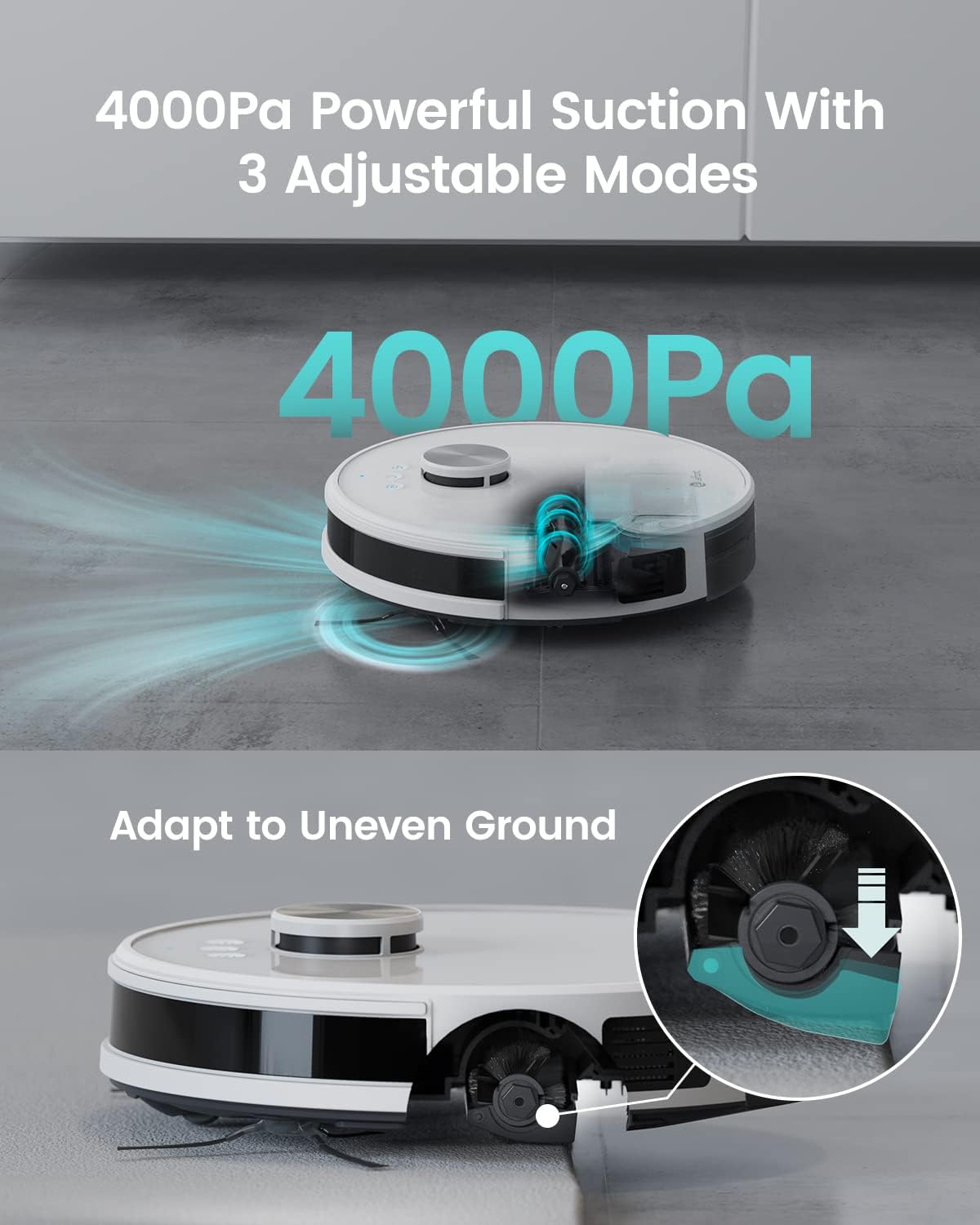Thumbnail 6 de Lefant M1 Robot Vacuum and Mop, LiDAR Mapping, 150-Minute Runtime