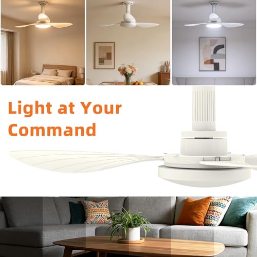 Thumbnail 6 de Hisummer Ventilateur Plafond 91 cm avec Lumière et Montage Rapide en 3 Étapes
