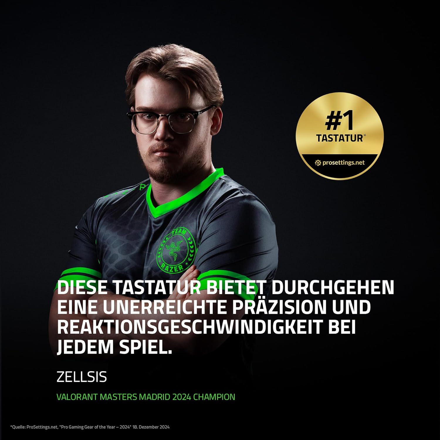 Thumbnail 1 de Razer Huntsman V3 Pro Mini – Analog-optische Gaming-Tastatur im 60-%-Format mit LED und Einstellregler (DE-Layout), schwarz