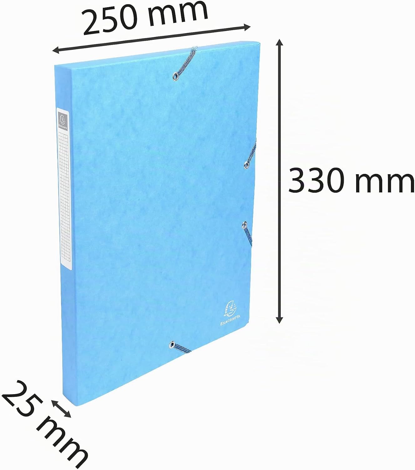 Detalle de Exacompta 50306E - Boîte de classement avec élastiques Exabox, A4 turquoise, 2,5 cm, 200 feuillets