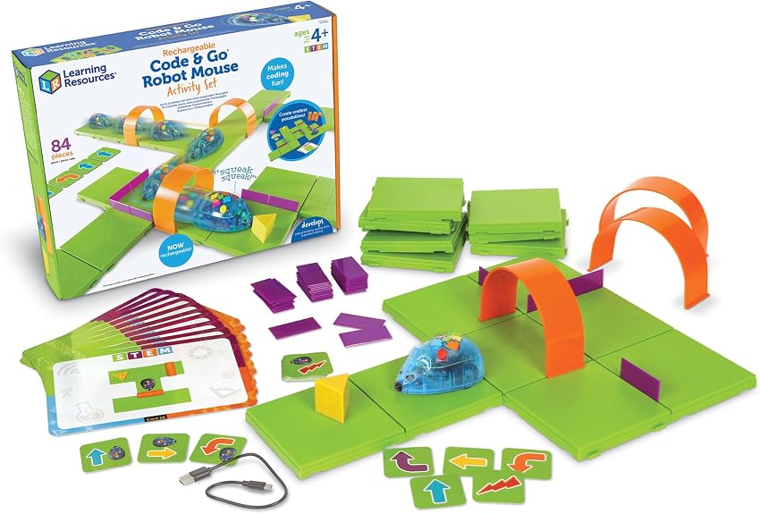 Detalle de Learning Resources Ratón Robot Colby recargable para programación