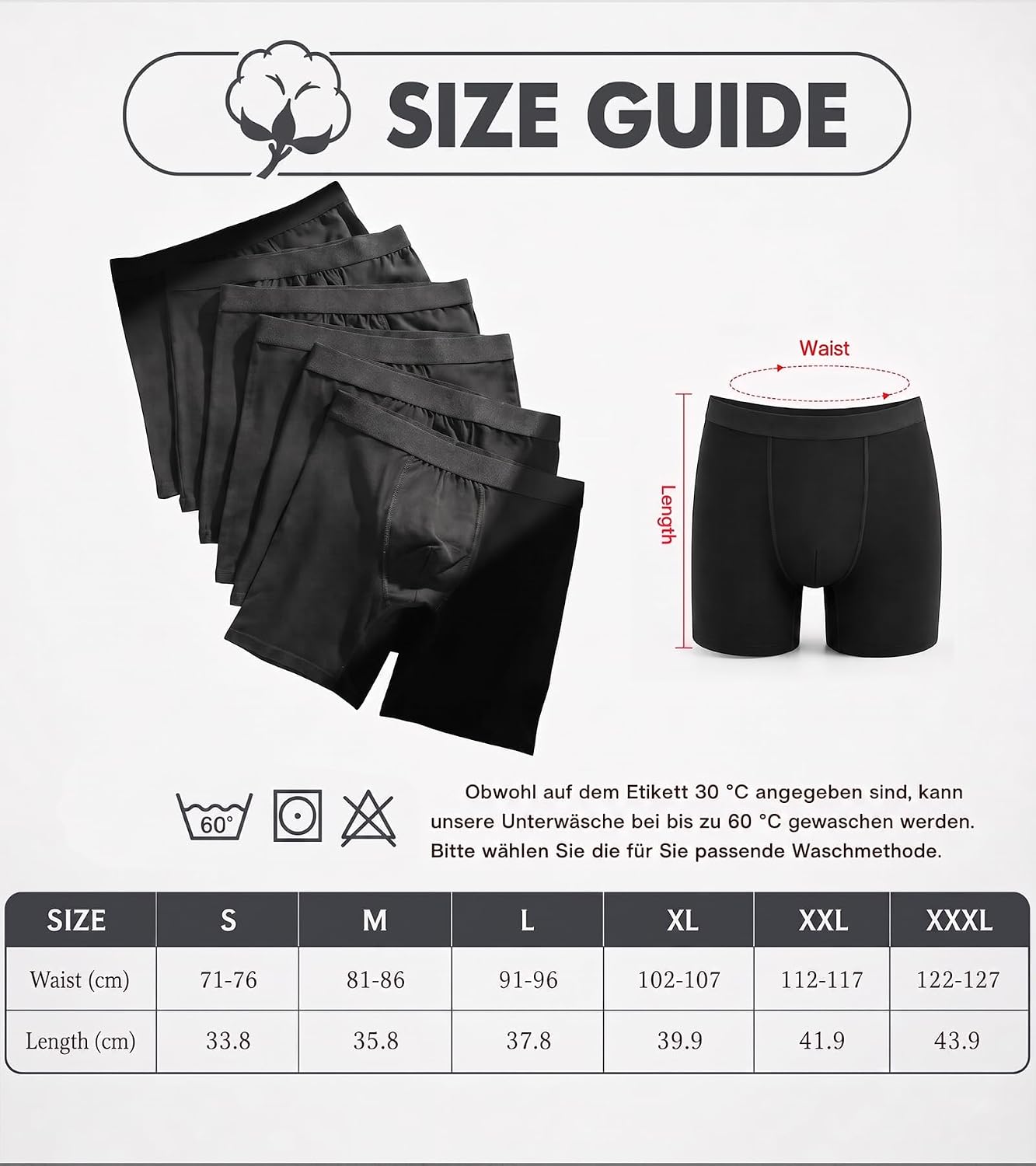 Thumbnail 6 de FINETOO Boxershorts Herren Baumwolle Lang – lang, atmungsaktiv und zuverlässig