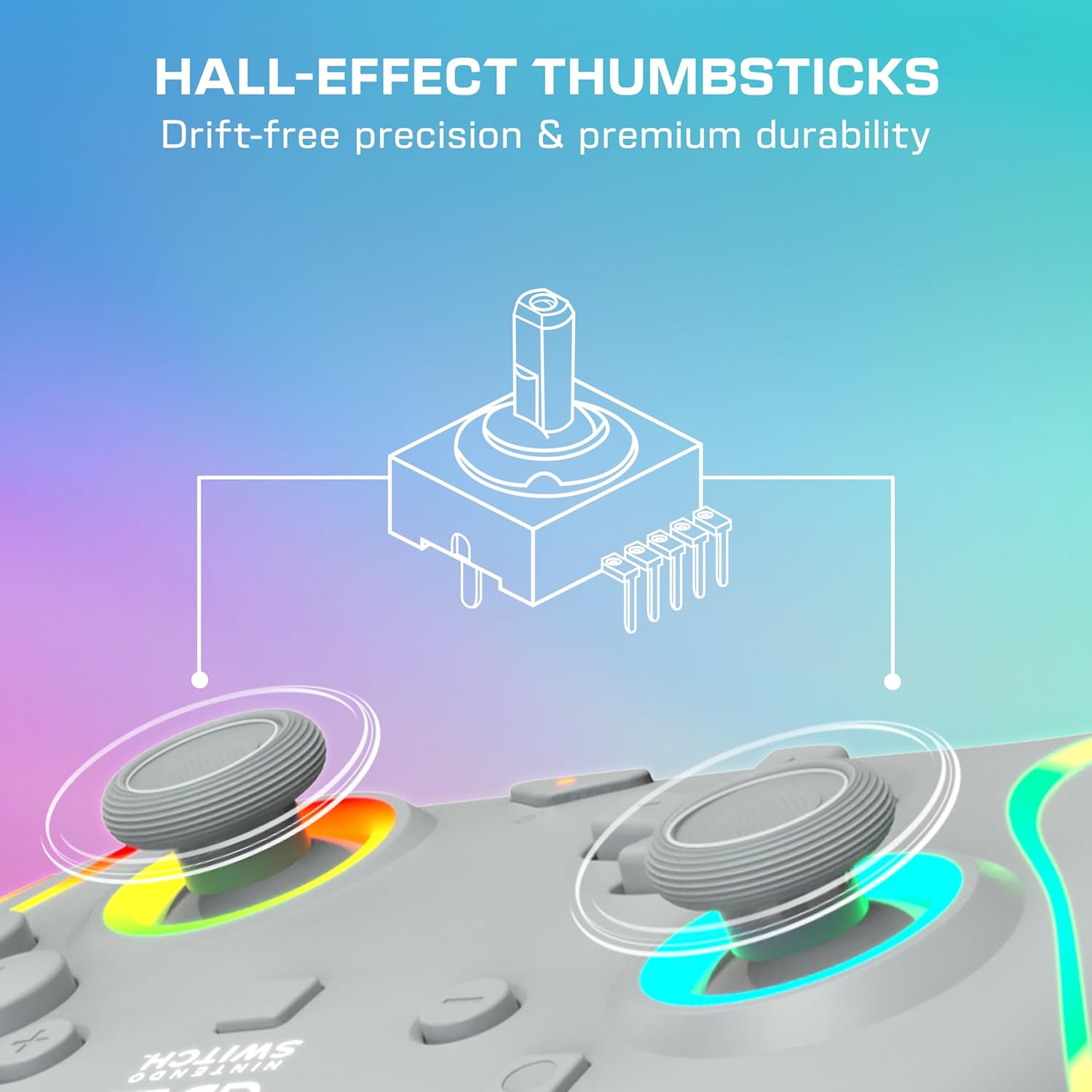 Thumbnail 2 de Turtle Beach Afterglow Wave (grau) kabelgebundener RGB-Gaming-Controller für Nintendo Switch 2