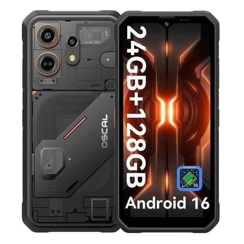 Detalle de OSCAL Marine 3 4G 8GB/128GB 6.56" Negro: rugerizado para uso intenso y autonomía prolongada