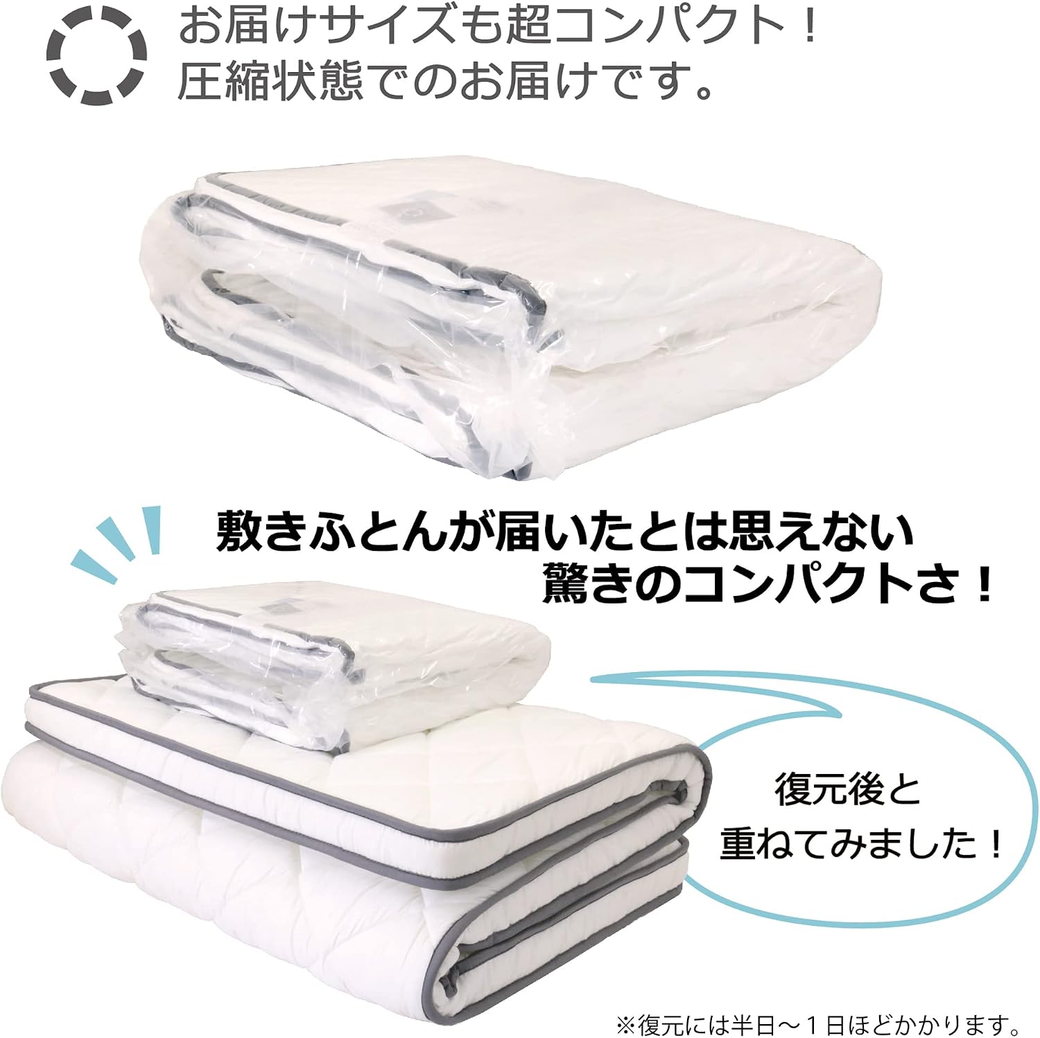 Thumbnail 5 de 西川 AD09981581W セブンデイズ ボリューム敷き布団 シングル 凹凸ウレタン・防ダニ・抗菌防臭