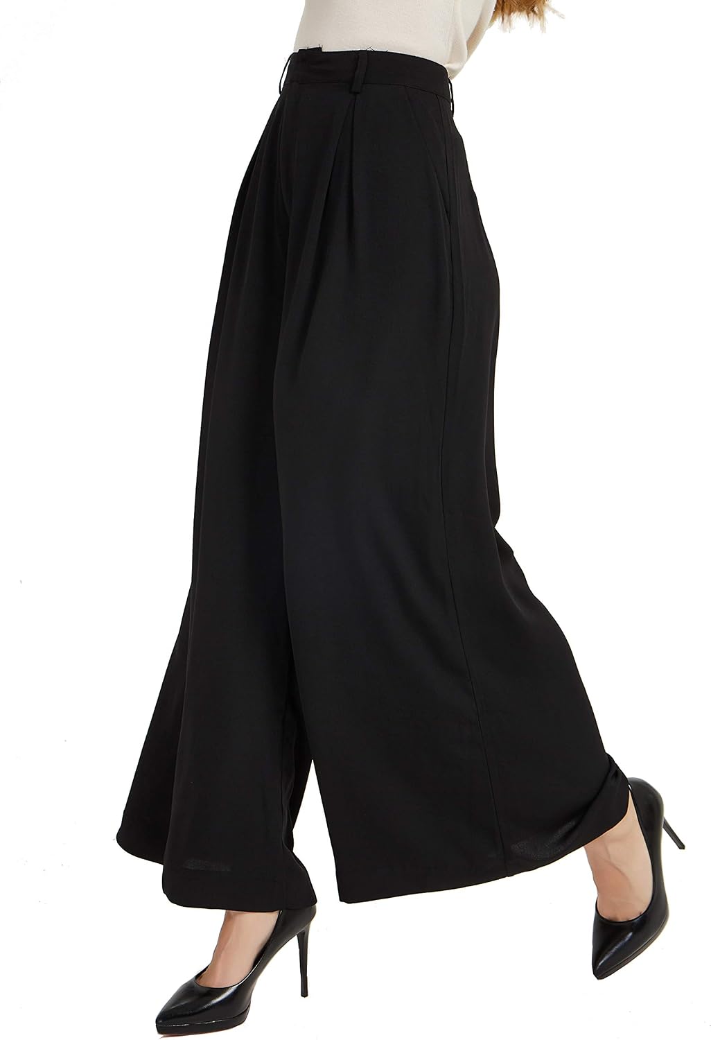 Detalle de Tronjori High Waist Palazzo Pants 27.5in inseam