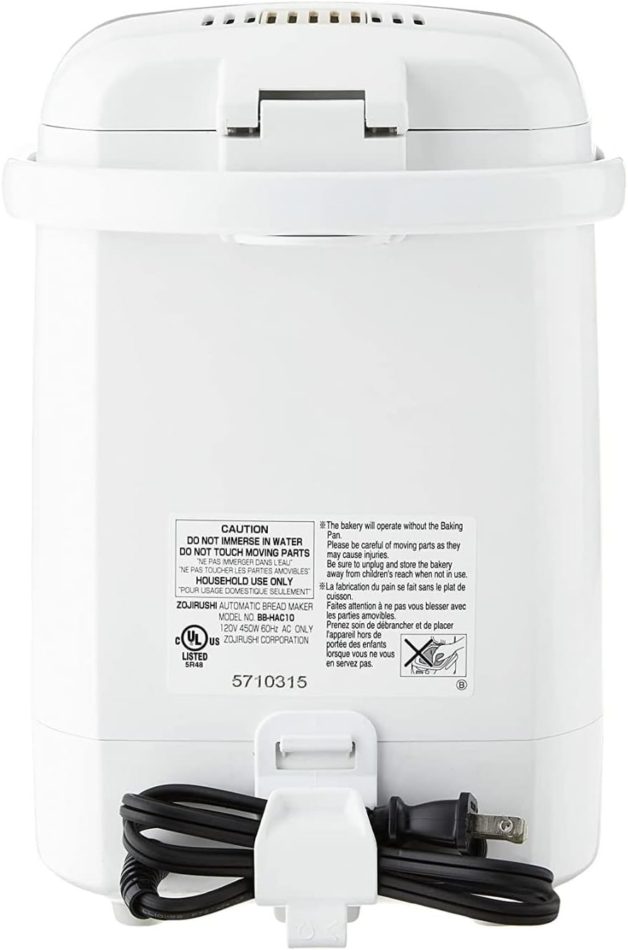 Detalle de Zojirushi BB-HAC10 Home Bakery 1-Pound Programmable Mini Breadmaker (White)