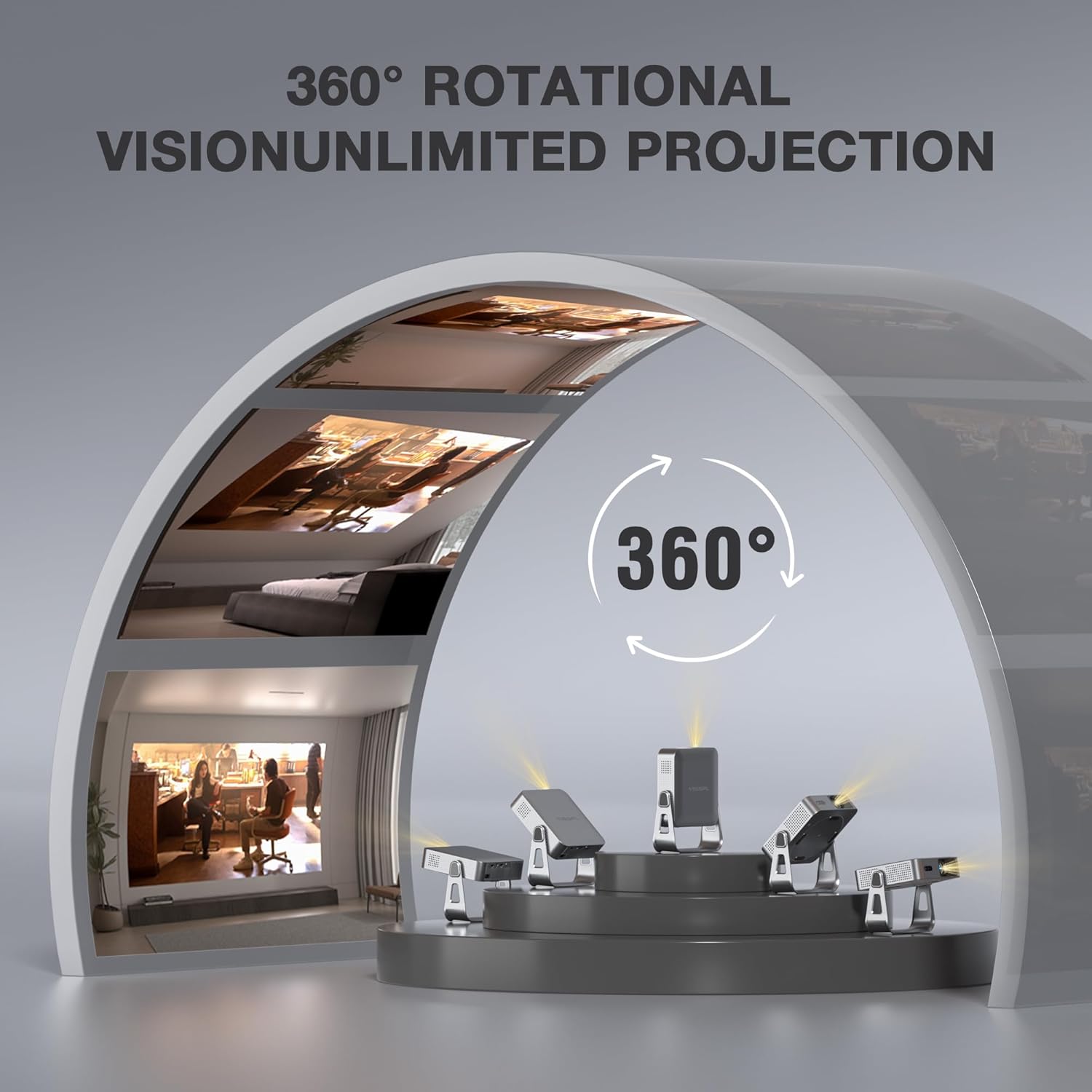 Thumbnail 6 de Ultra-Thin Netflix‑Licensed Smart Mini Projector 4K by VISSPL