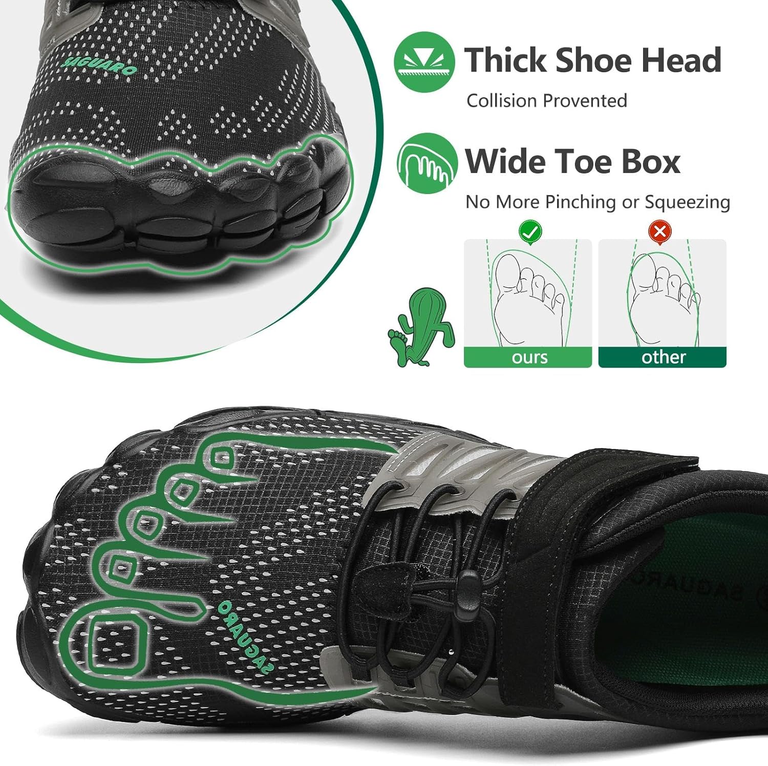 Thumbnail 2 de SAGUARO Unisex Barfußschuhe Outdoor – minimalistische, rutschfeste Barfussschuhe für Alltag, Training & Reisen