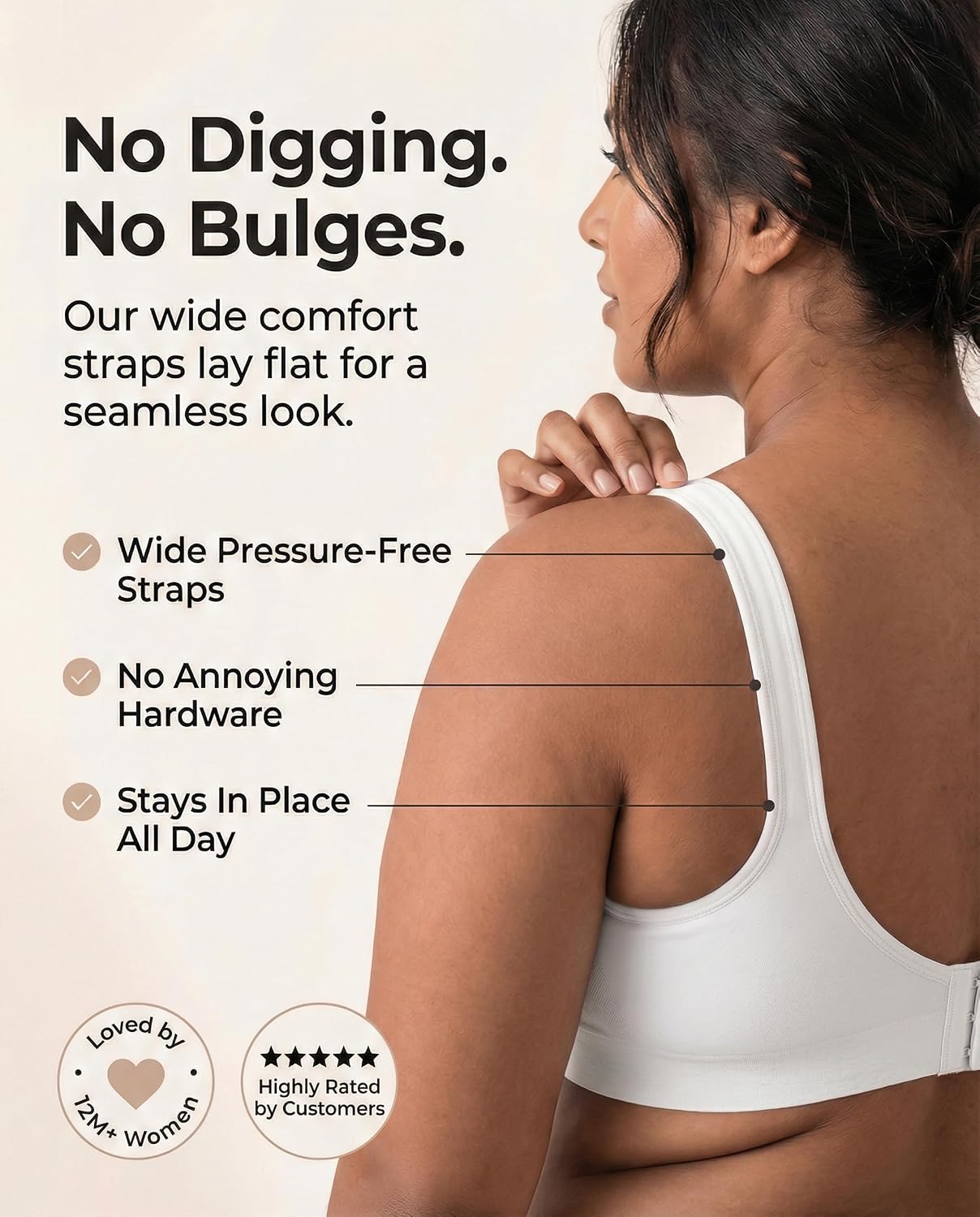 Thumbnail 6 de SHAPERMINT Wireless Bras for Women No Underwire – Small to Plus Size Bralettes with Support and Natural Lift