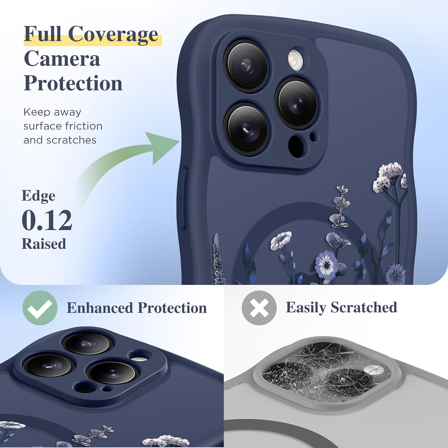 Thumbnail 6 de GVIEWIN Floral Translucent MagSafe Case for iPhone 16 Pro