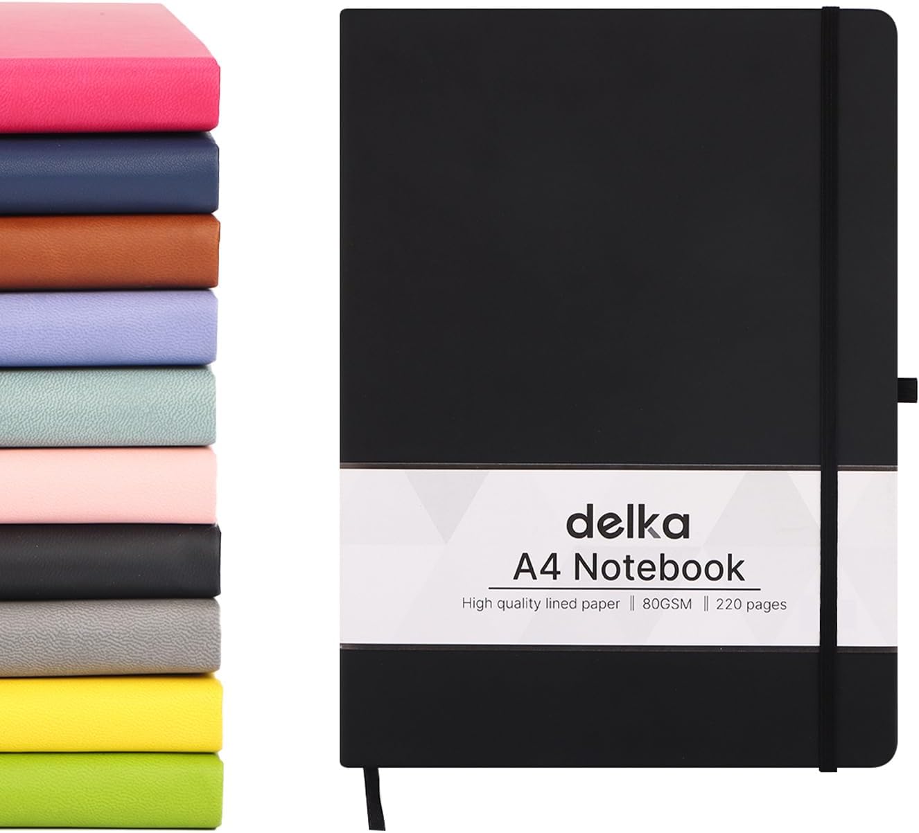 Detalle de delka A4 Notebook: Vegan Leather-Feel Notebook for Everyday Writing
