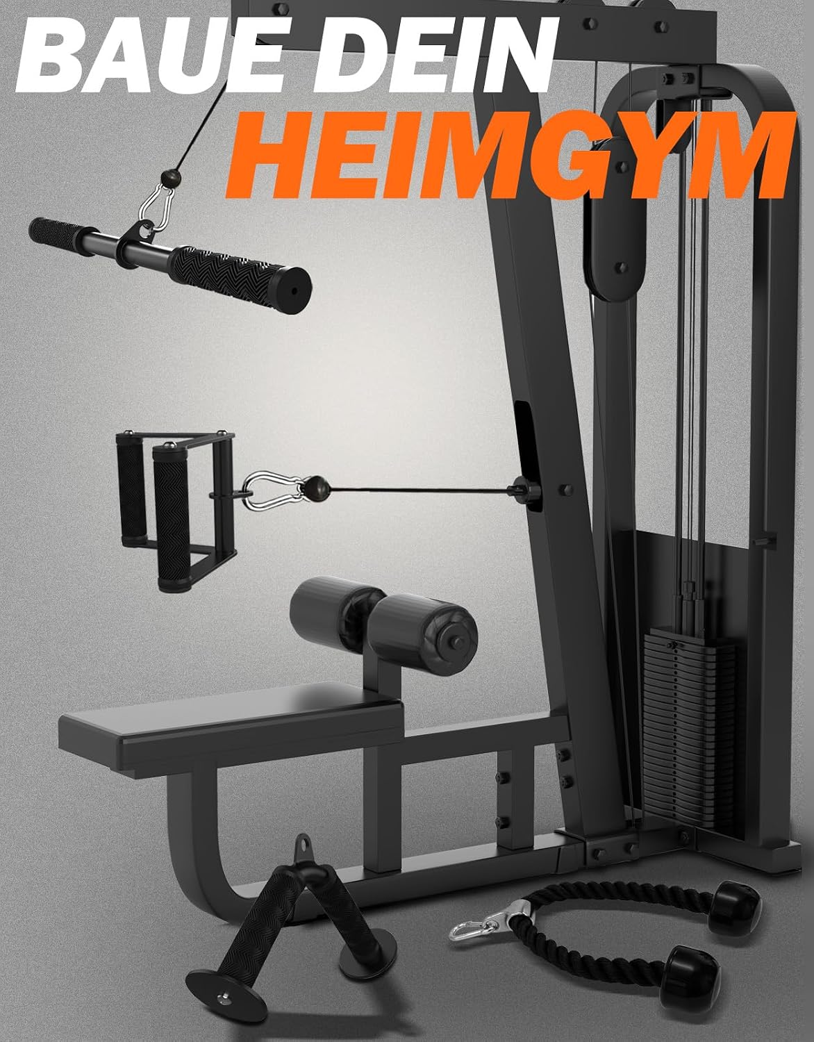 Detalle 2 de Fitarc Kabelmaschinen-Zubehör-Set für Lat Pulldown & Trizepszug