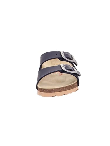 Detalle 2 de Superfit Fussbettpantoffel Hausschuhe Blau 0-800111 (EU Jungen) – Orthopädisches Tiefbett, 2 Schnallen, Lederinnensohle