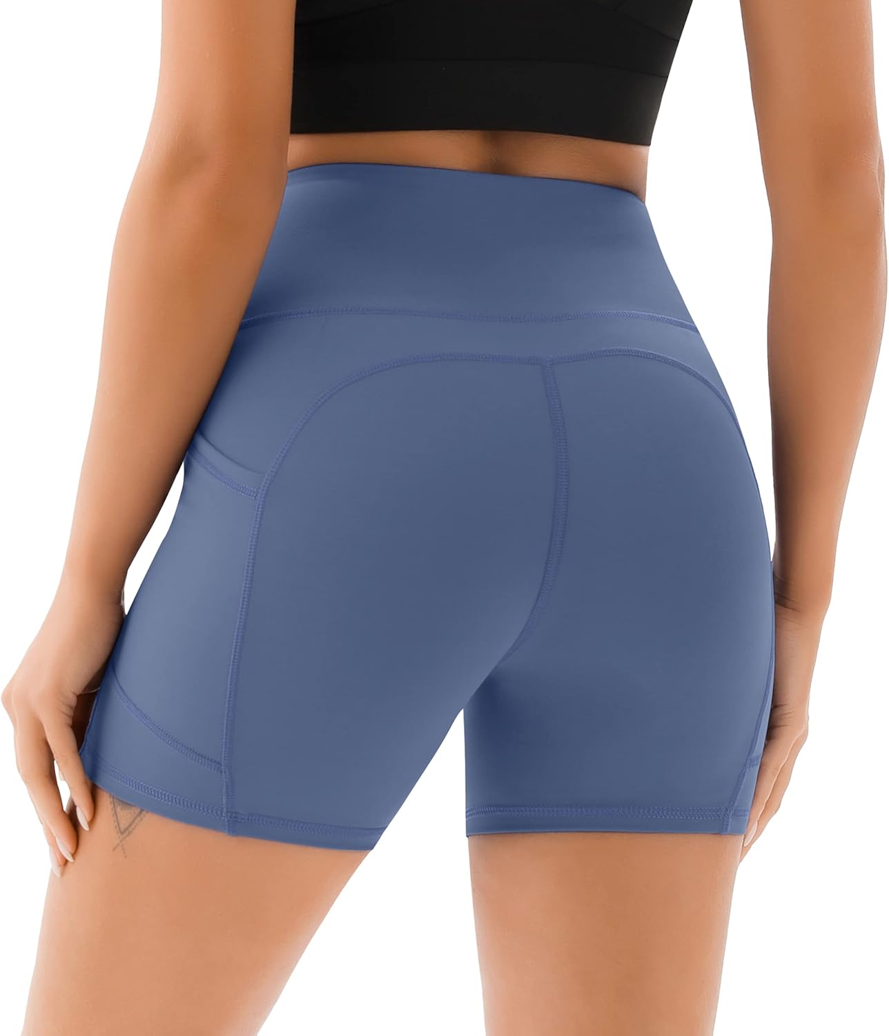 Thumbnail 1 de JOYSPELS Gym Shorts for Women with Pockets: High-Waisted, Moisture-Wicking Active Short