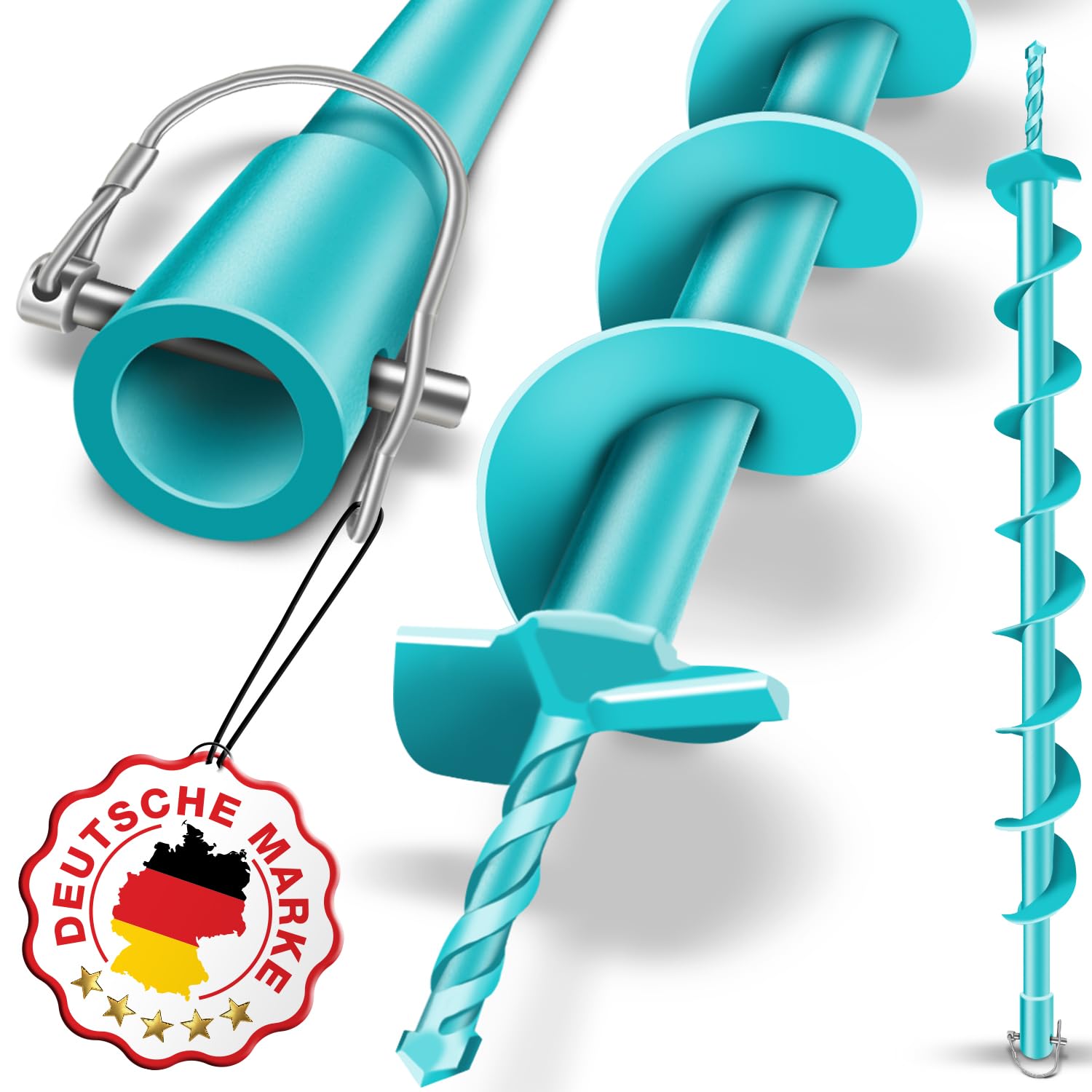 Thumbnail 6 de BRUNNENTAL Adattatore Trivella SDS Plus con Perno Quick Change – Trasforma il Trapano a Percussione in Trivella per Pozzi Ø 40–150 mm