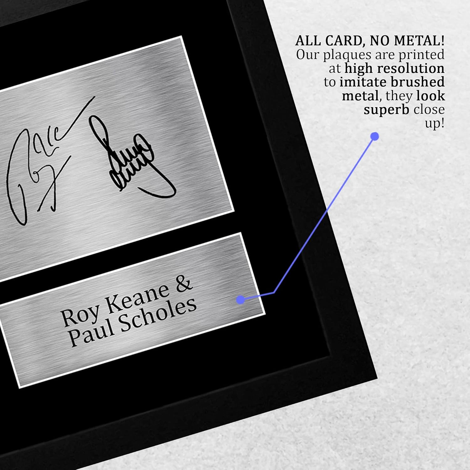 Thumbnail 4 de HWC Trading FR A4 Roy Keane & Paul Scholes Signed Autograph Picture (Framed)