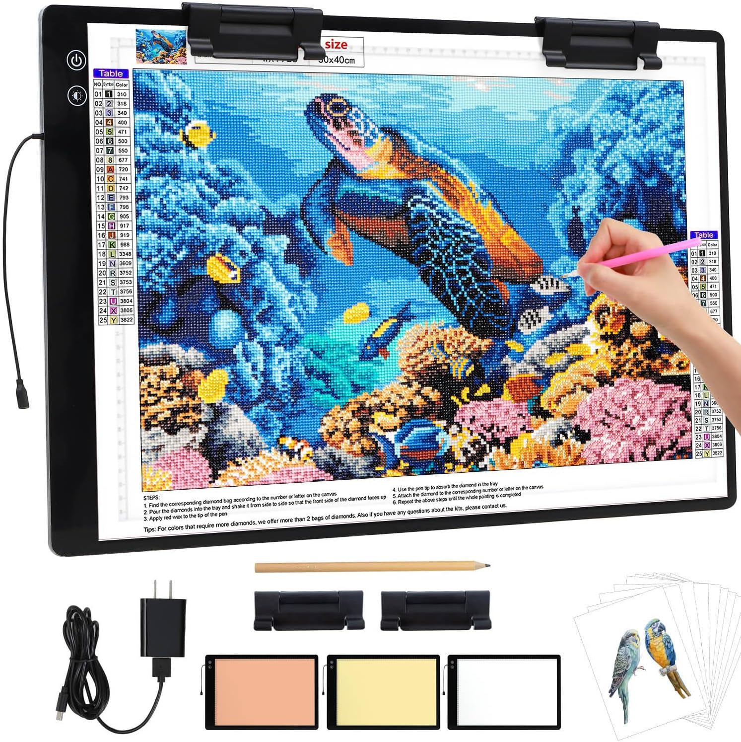 Thumbnail 6 de Zocelight A3 Rechargeable Light Pad for Diamond Painting ๐ผ