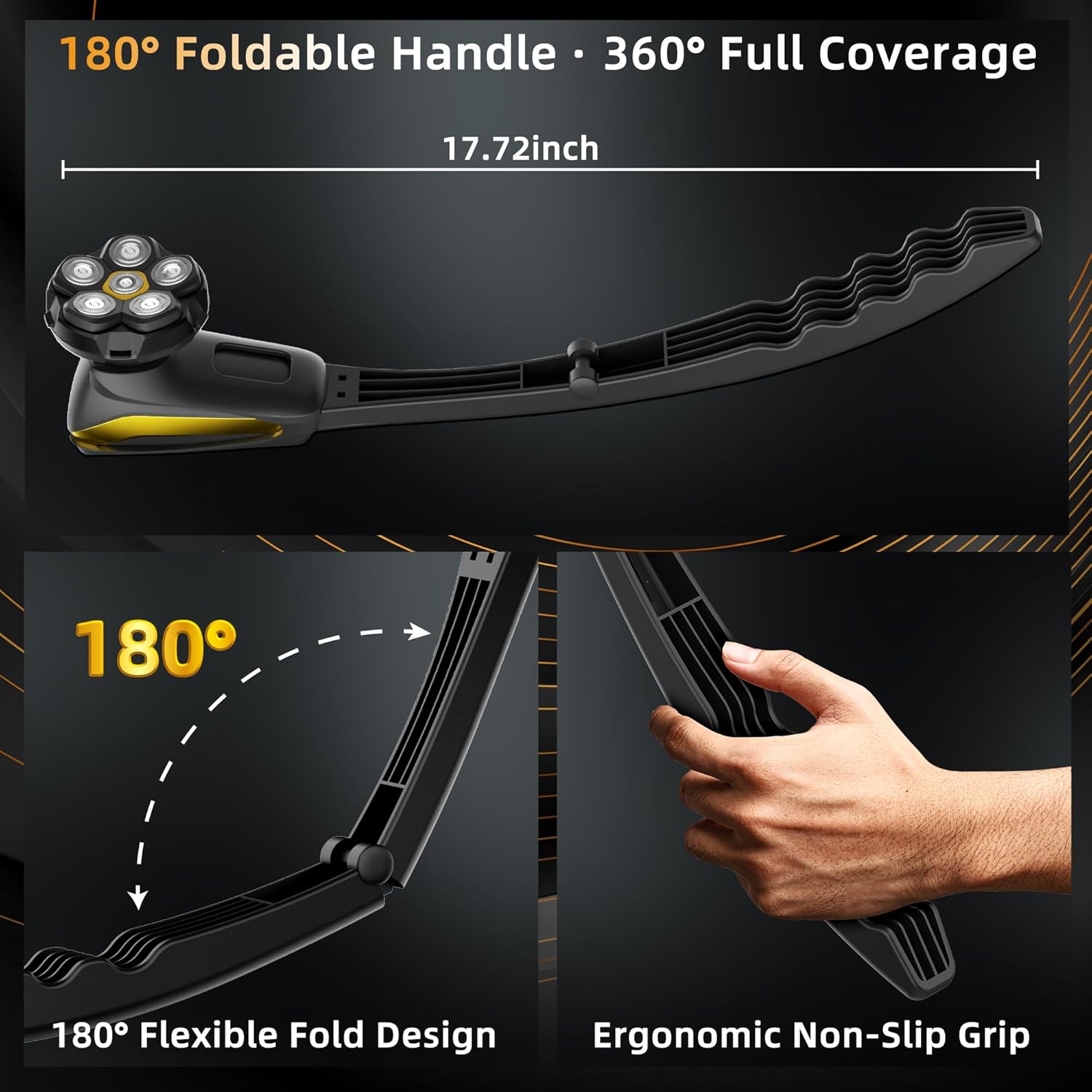 Thumbnail 2 de VIKICON Groomer FK-8609 Back Shaver Kit, 6D Head and Foldable Handle