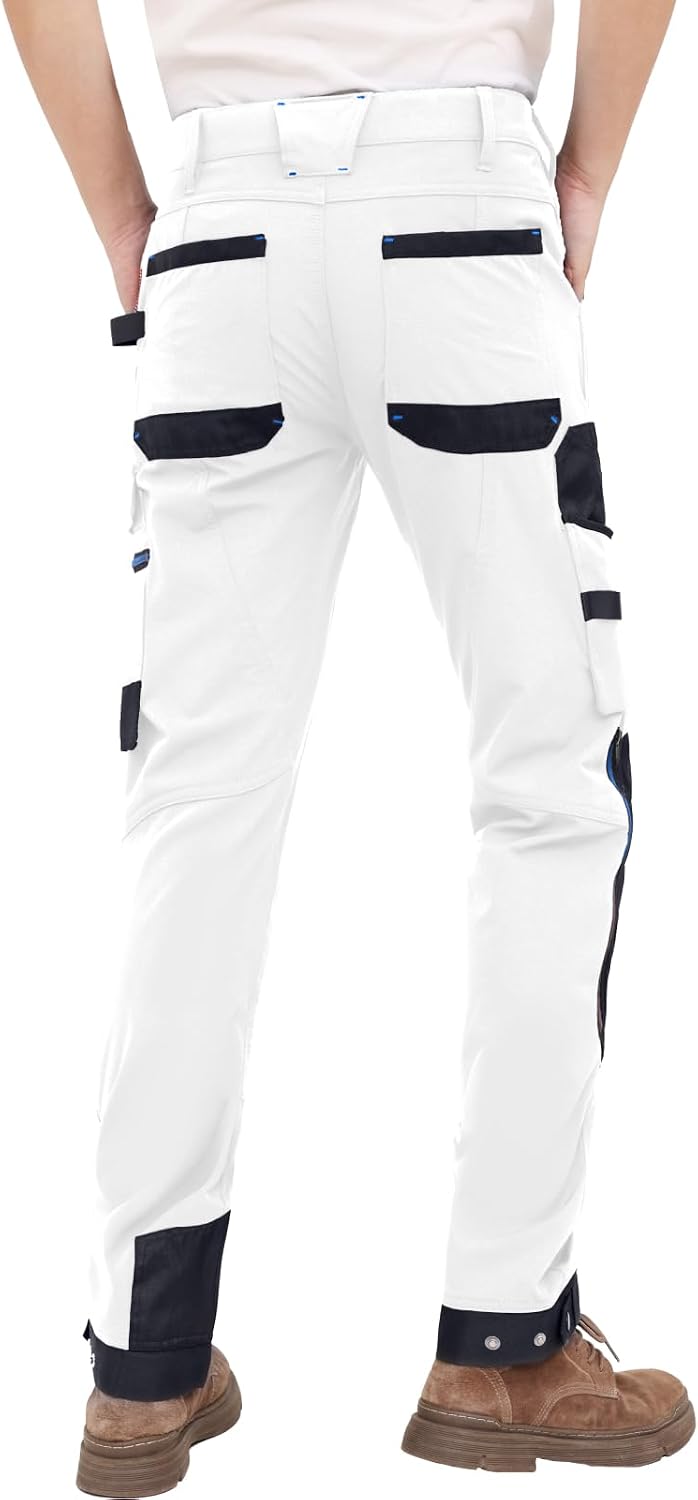 Detalle 2 de WORK IDEA slim-fit stretchwerkbroek voor heren met Cordura en kniezakken