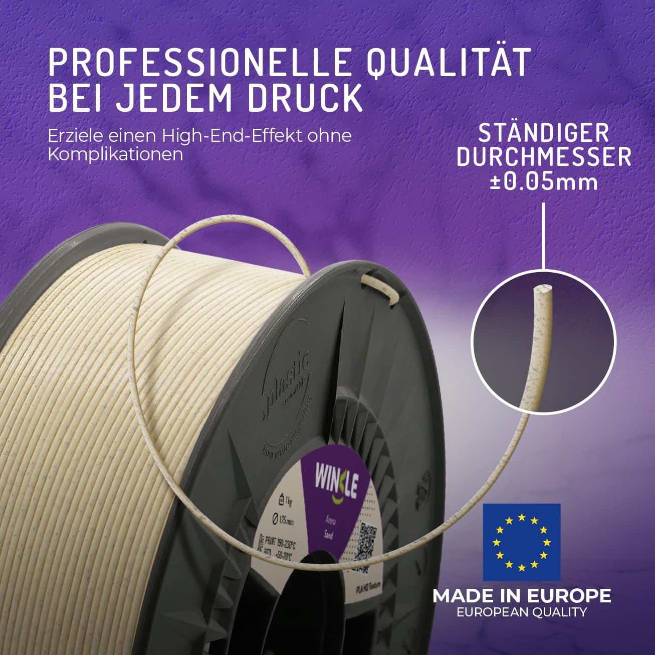 Detalle de WINKLE PLA HD Filament 1 kg đš