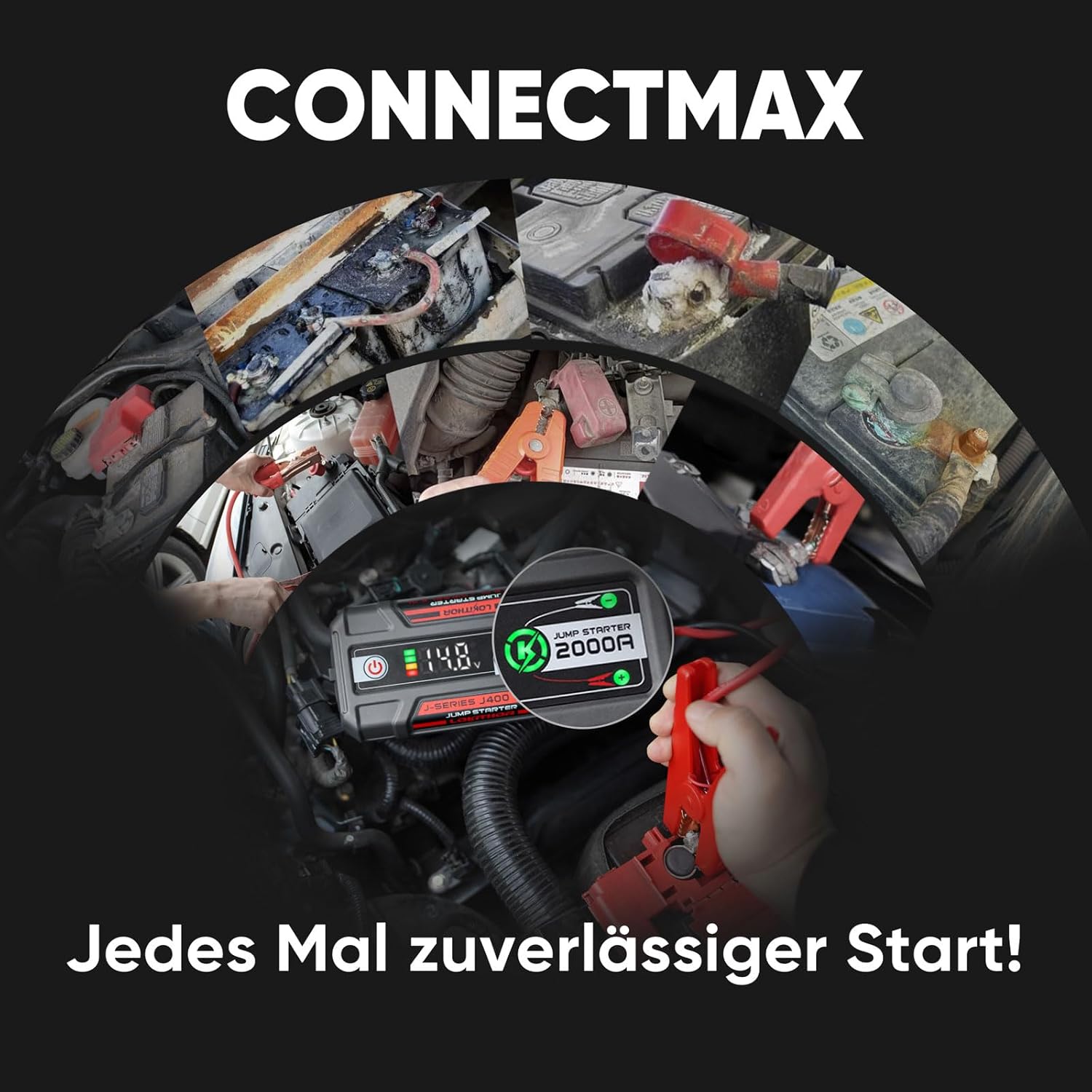 Detalle 2 de LOKITHOR J400 Starthilfe Powerbank 2000A – kompakte Allroundlösung für Startups und Notfälle