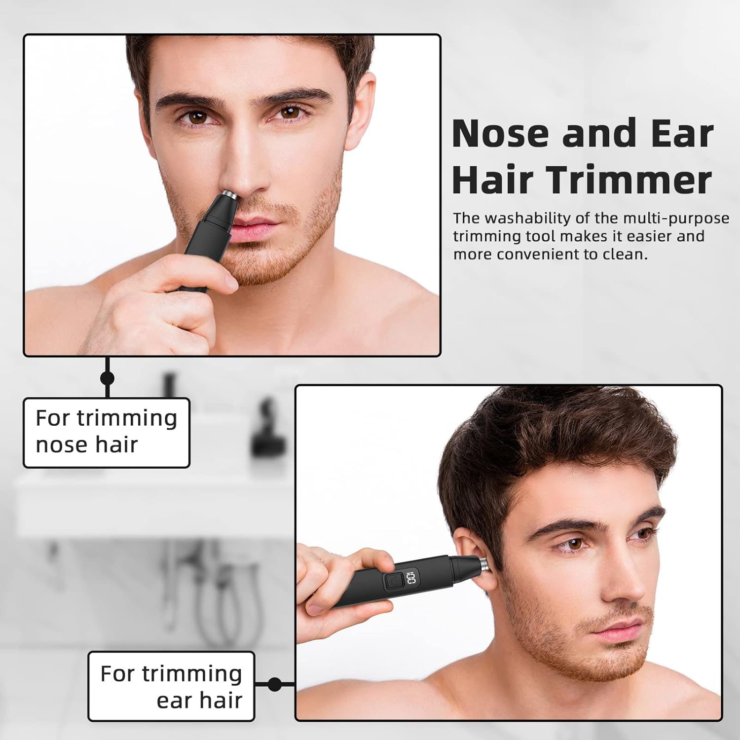 Detalle 2 de Nose Hair Trimmer Rechargeable with LED Light