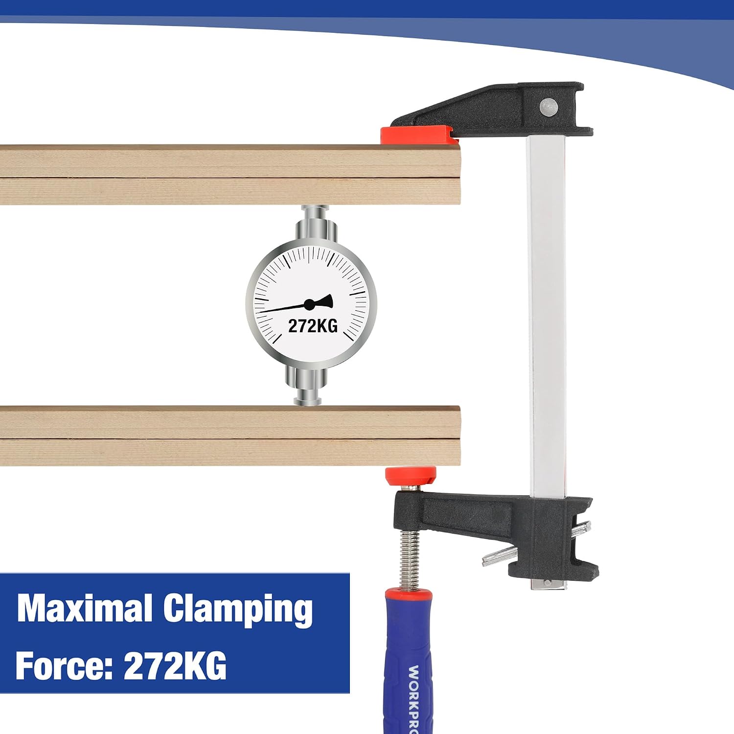Thumbnail 5 de WORKPRO 300 mm Bar Clamps Set 2-Pack