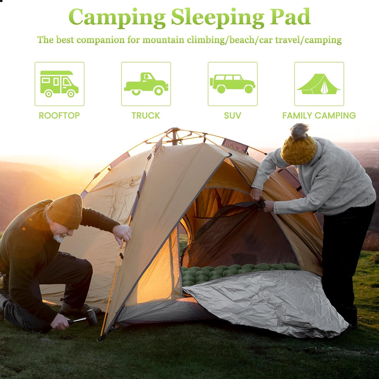 Thumbnail 6 de Satisure Camping Isomatte wasserdicht mit 50 Sekunden Pumpe