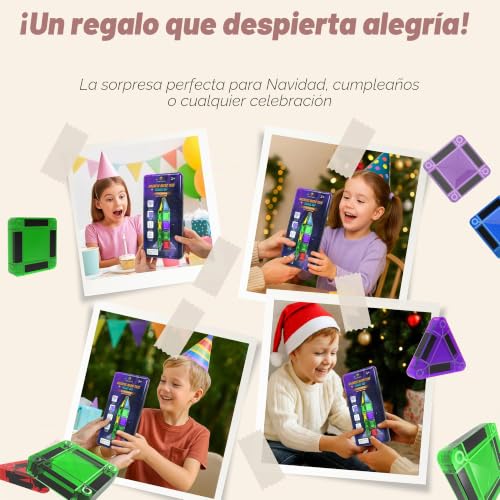 Thumbnail 9 de Desire Deluxe Micro Bloques Magnéticos de Construcción – 28 piezas Brillo, juguete STEM de viaje