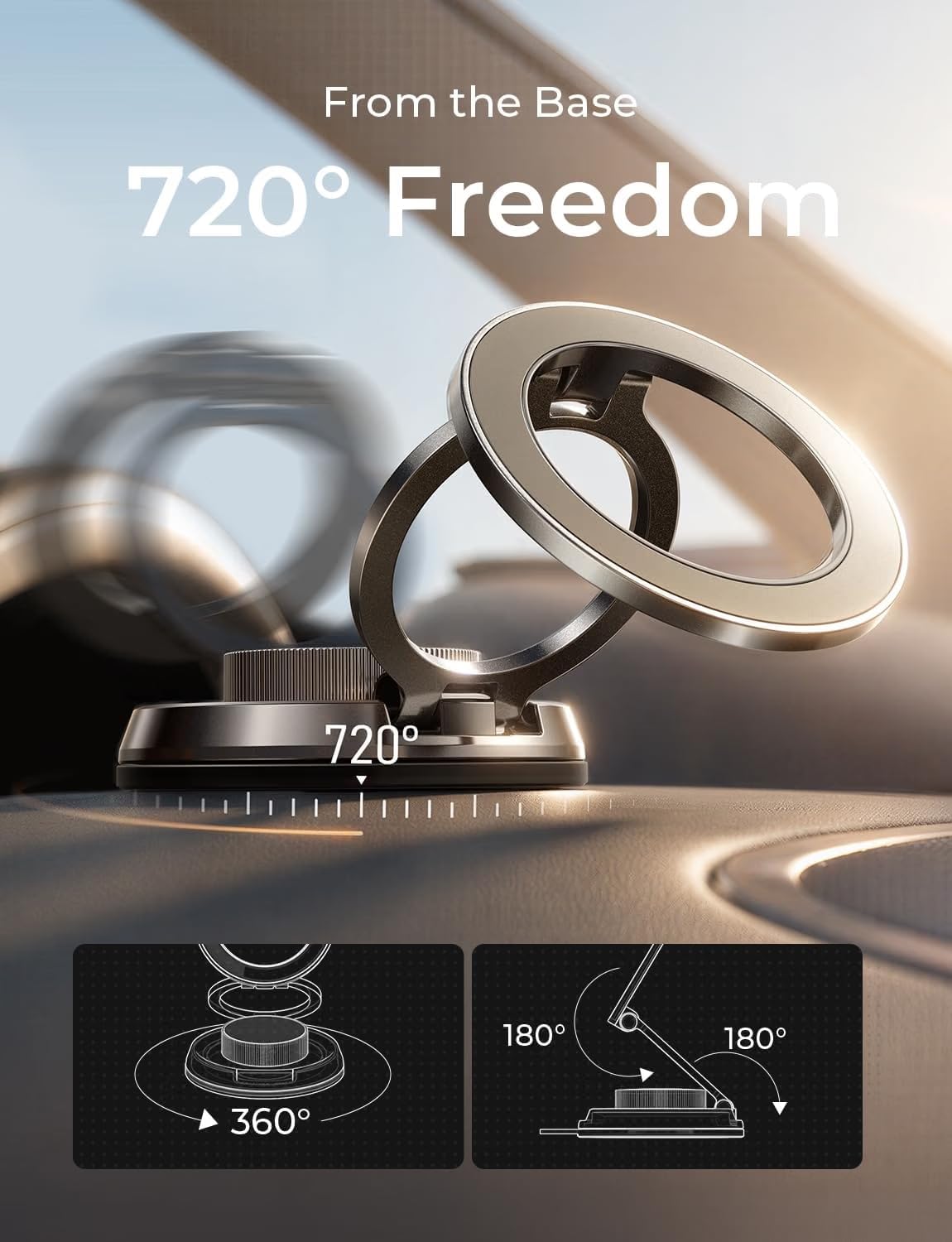 Detalle de LISEN Magnetic Car Phone Mount, All-Metal