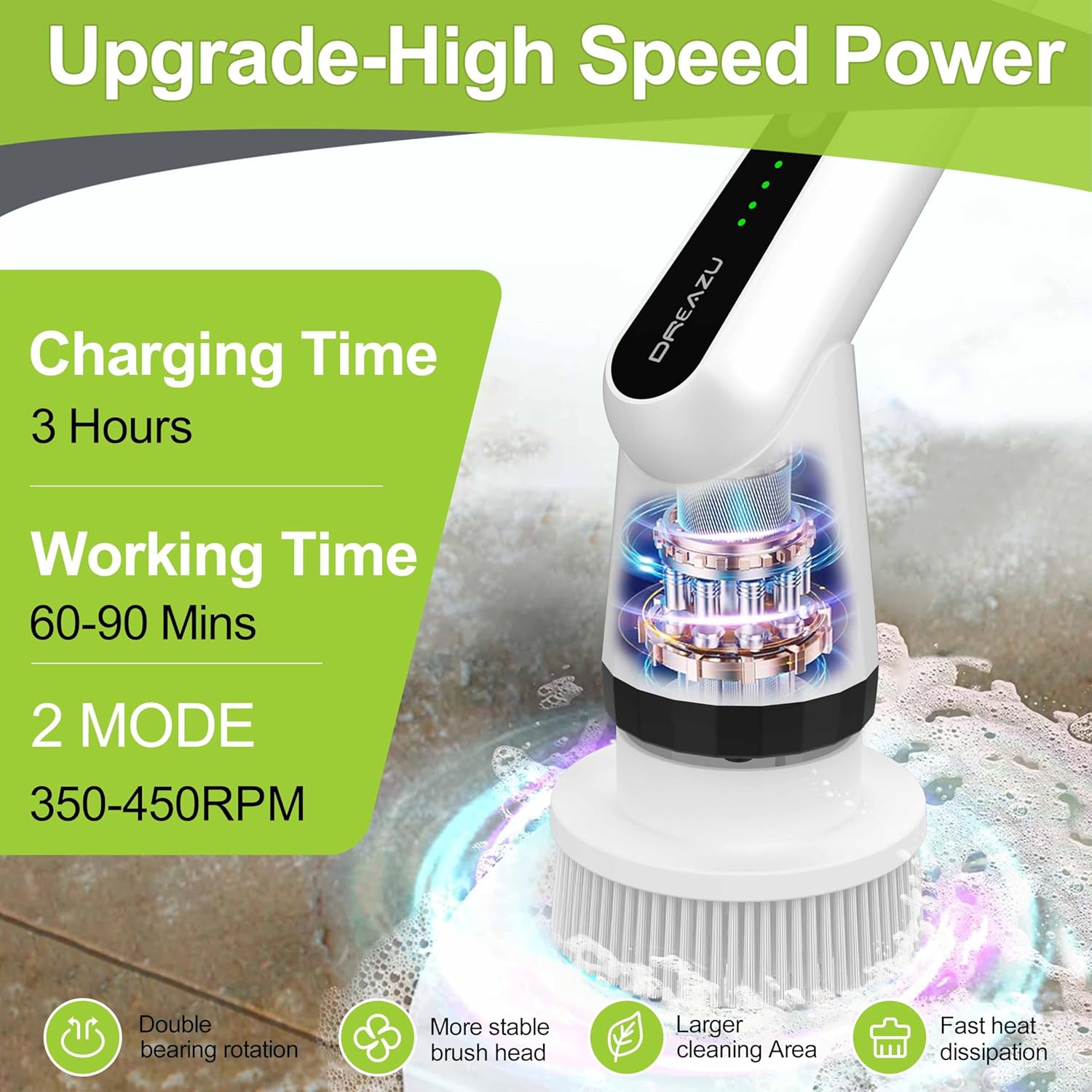 Detalle 2 de WKY Electric Spin Scrubber 2500mAh
