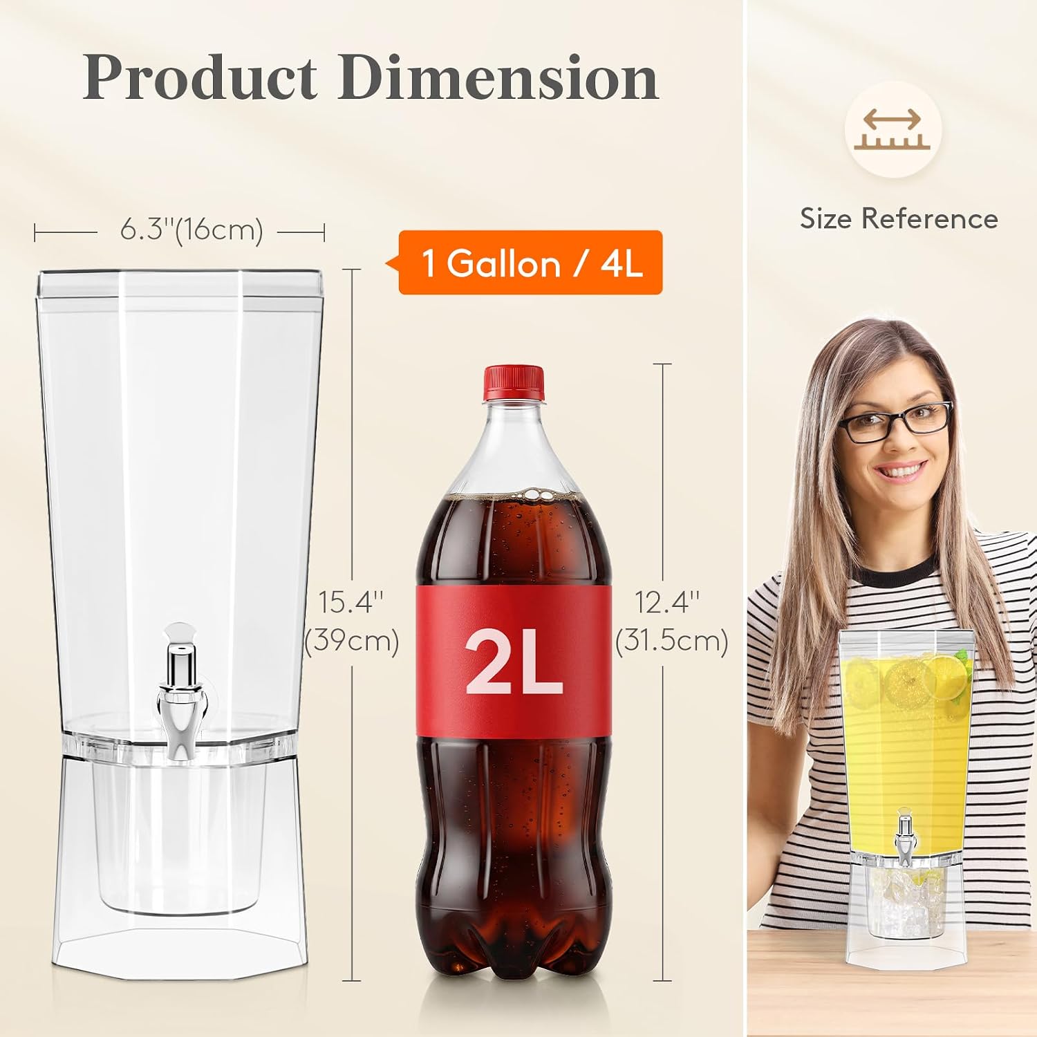 Thumbnail 1 de Lifewit 24319 4L Drinks Dispenser with Tap and Removable Cooling Stand