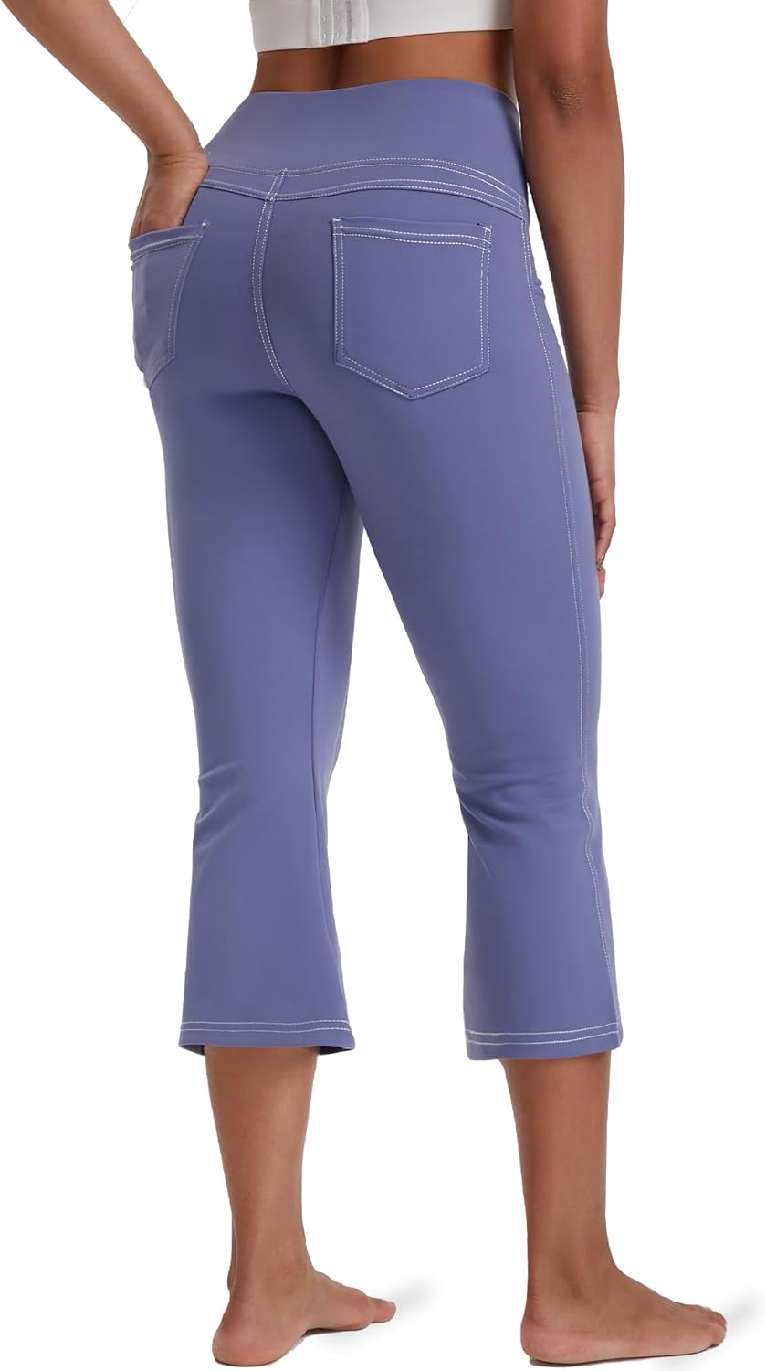 Thumbnail 5 de VOOVEEYA Women's Bootcut Leggings with Pockets: High-Waisted, Flare Yoga Pants