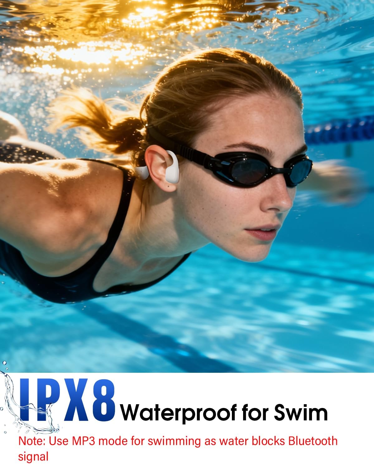 Thumbnail 2 de ZOVIMAX X7 MAX Militär-Knochenschall-Kopfhörer mit Bluetooth 6.0, MP3-Player & IP68 für Schwimmen und Sport