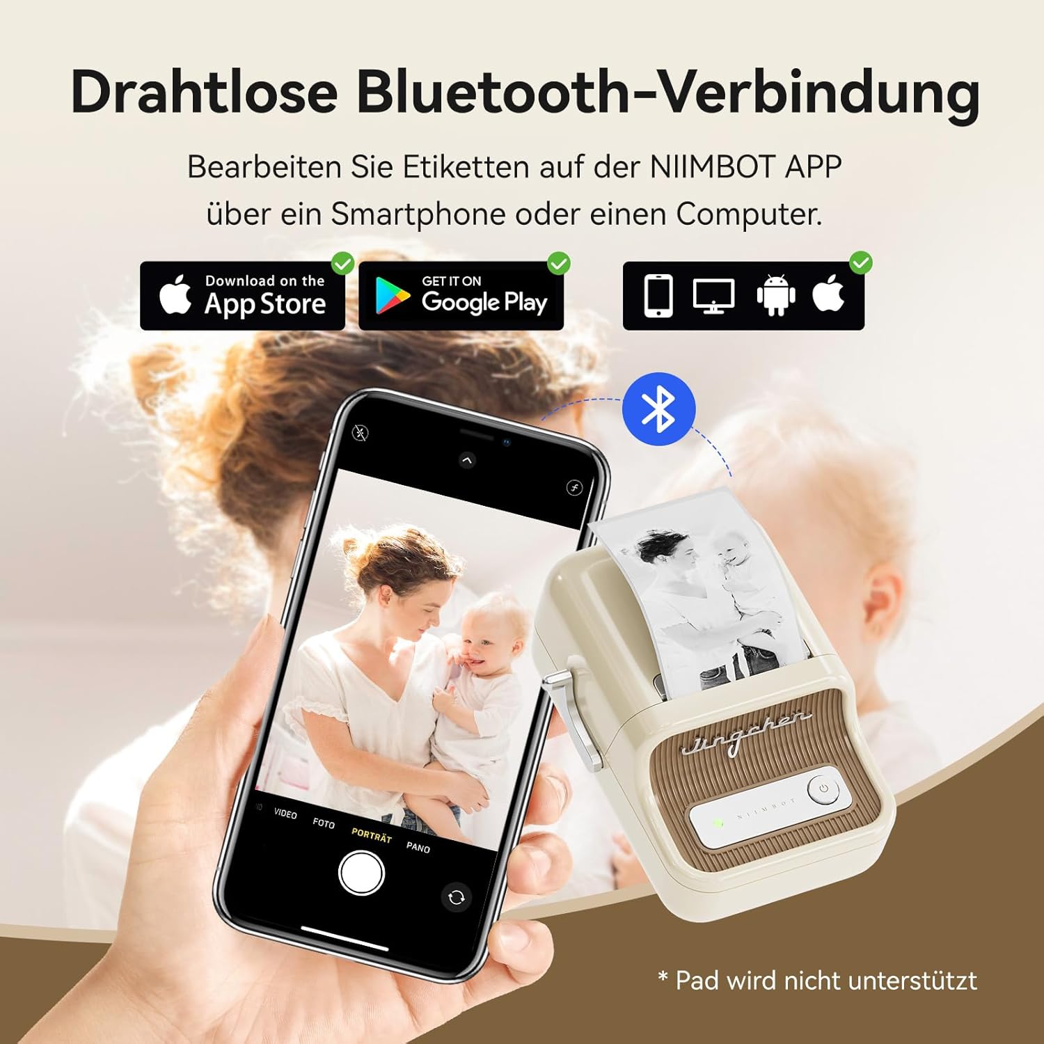 Thumbnail 3 de NIIMBOT Etikettendrucker B21 – Selbstklebendes Beschriftungsgerät mit Bluetooth