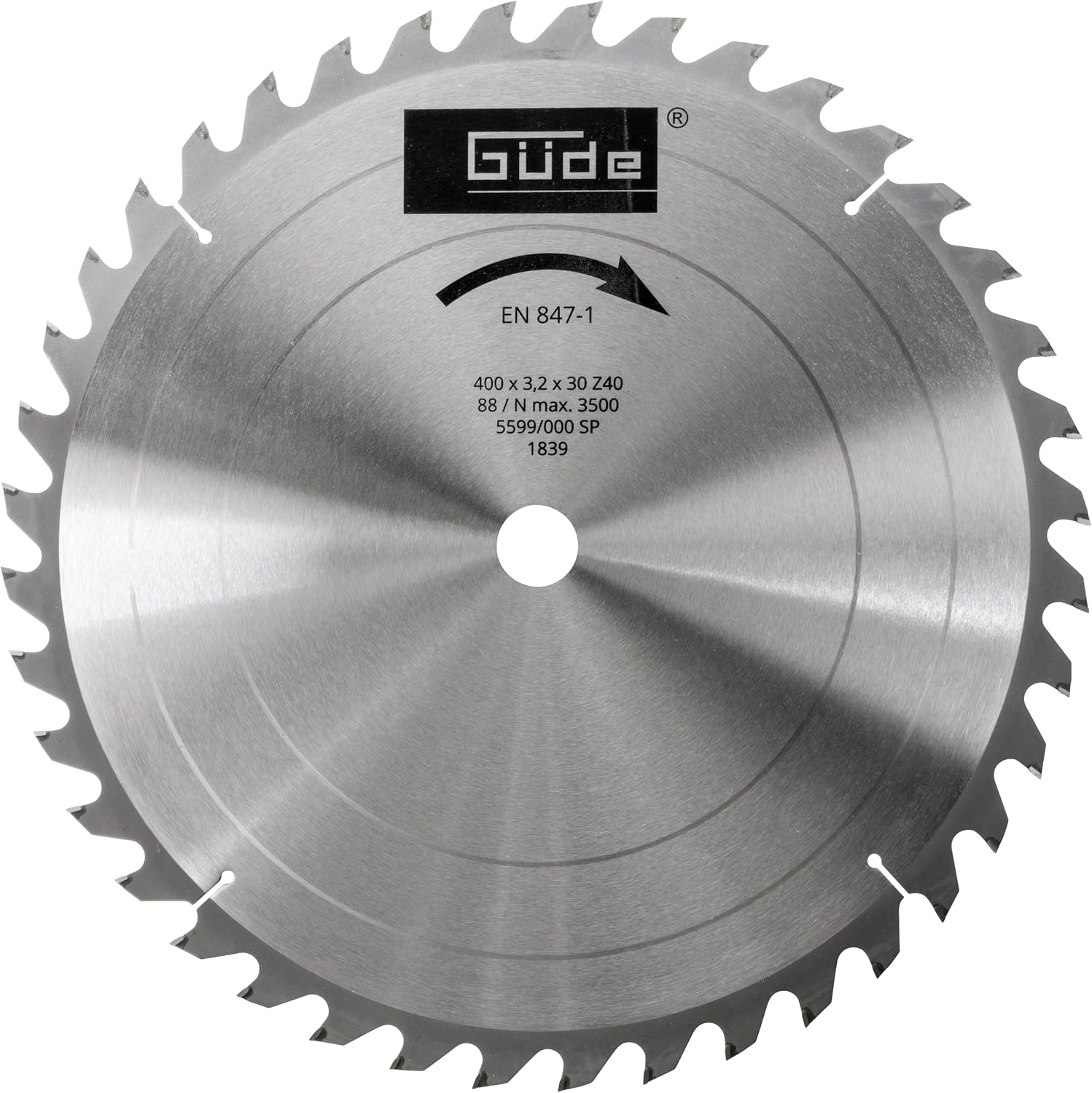 Güde Carbide lame 400 x 30 x 2,2 mm avec 40 dents